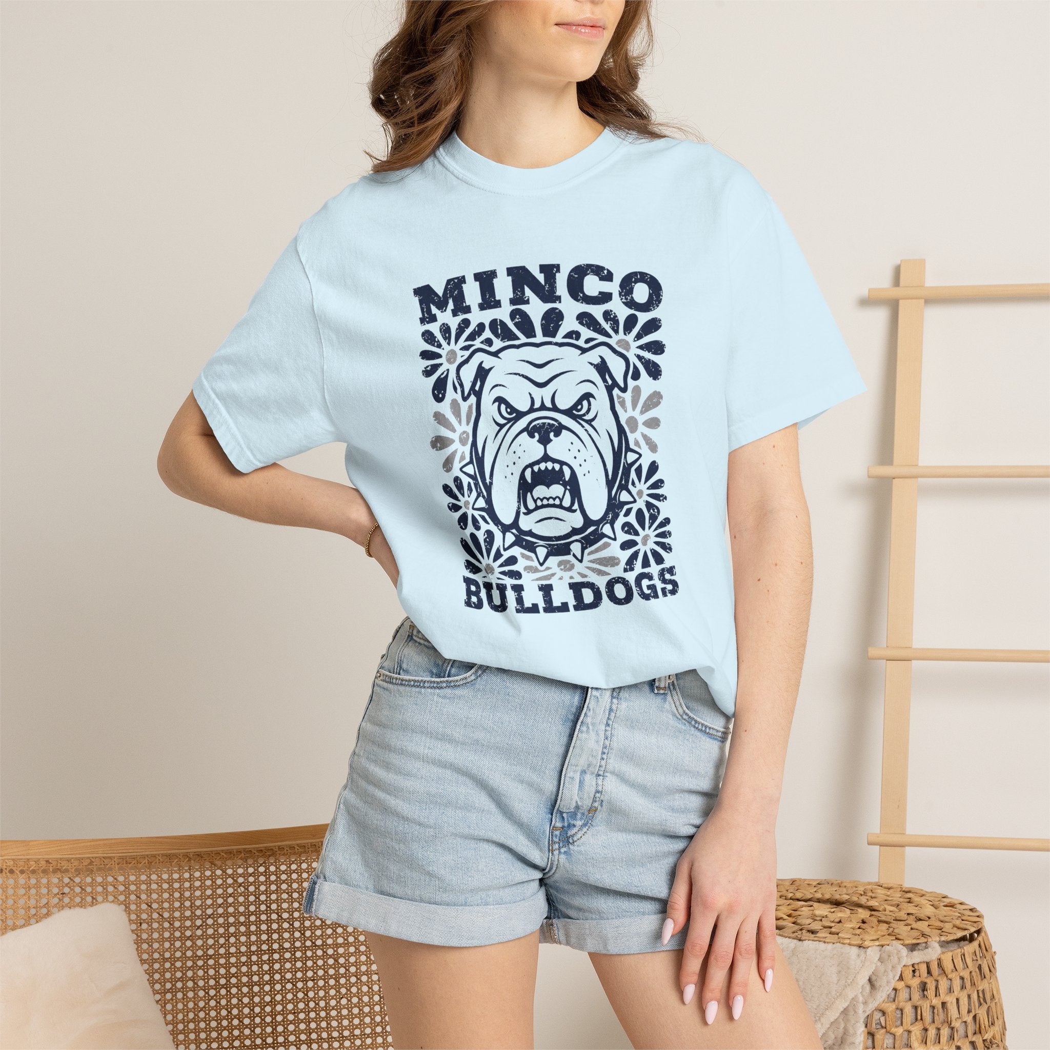 Minco Bulldogs T‑Shirt — Vintage Bulldog Mascot Tee