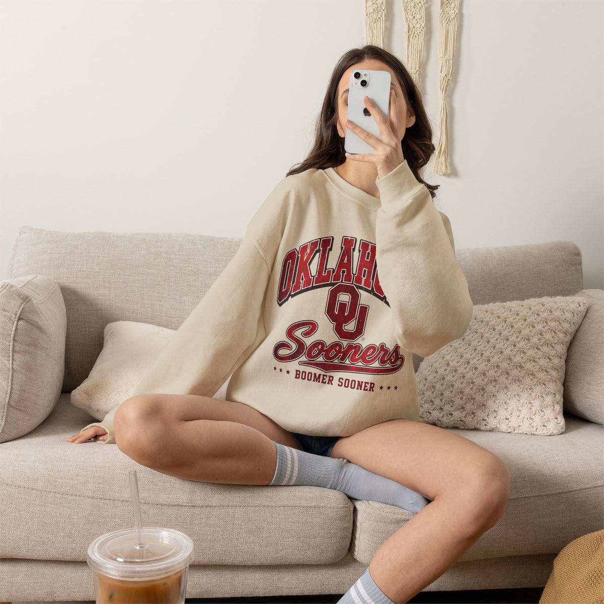 Sooners Crewneck Sweatshirt – Oklahoma OU Vintage Collegiate Pullover
