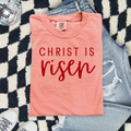 Christ Is Risen Comfort Colors T-Shirt — Easter Christian Tee