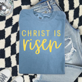 Christ Is Risen Comfort Colors T-Shirt — Easter Christian Faith Tee