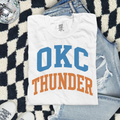 OKC Thunder Basketball Comfort Colors T-Shirt — Retro Team Logo Tee