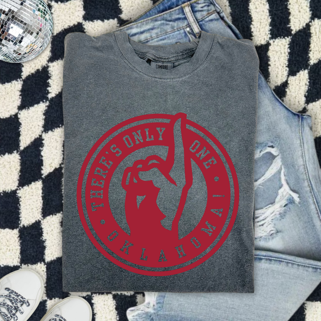 There's Only One Oklahoma Comfort Colors T-Shirt — Retro State Pride Tee