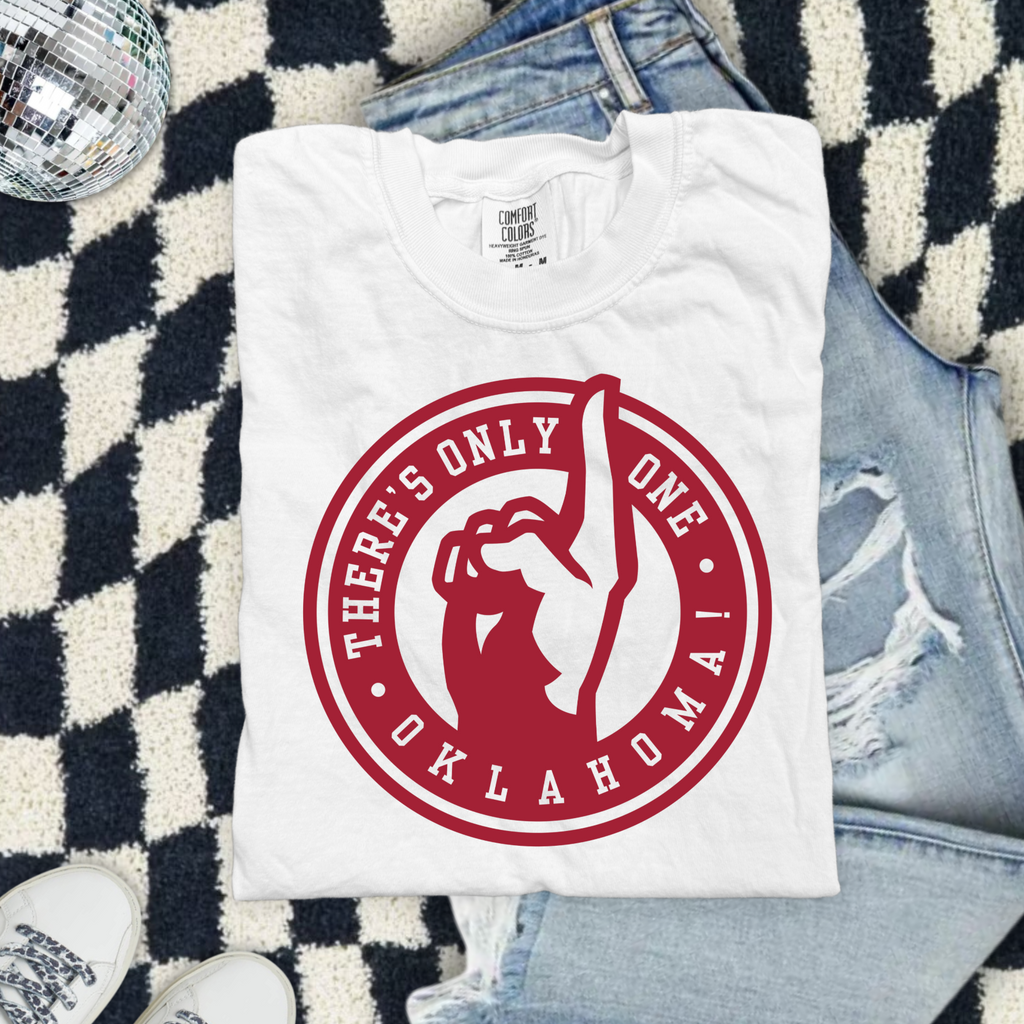 There's Only One Oklahoma Comfort Colors T-Shirt — Retro State Pride Tee