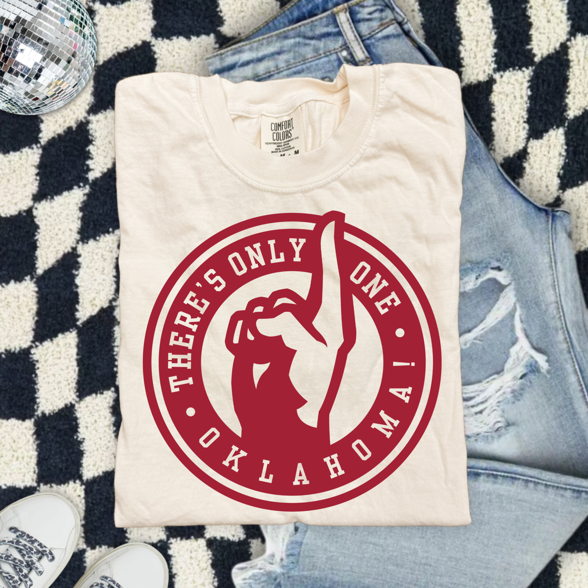 There's Only One Oklahoma Comfort Colors T-Shirt — Retro State Pride Tee