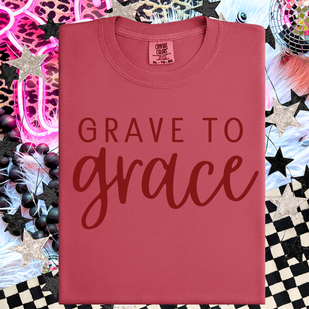 Grave to Grace Comfort Colors T-Shirt — Inspirational Faith Tee