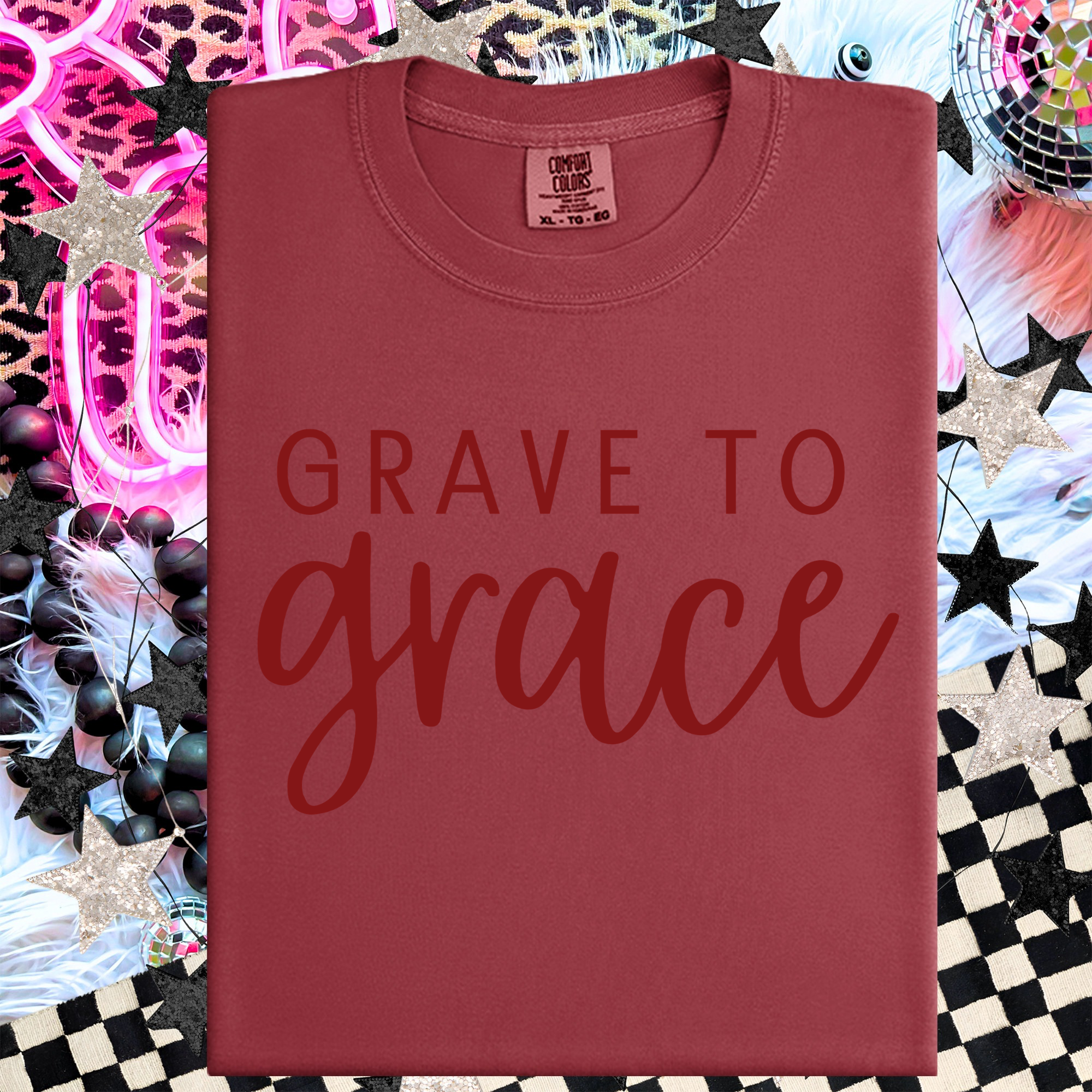 Grave to Grace Comfort Colors T-Shirt — Inspirational Faith Tee