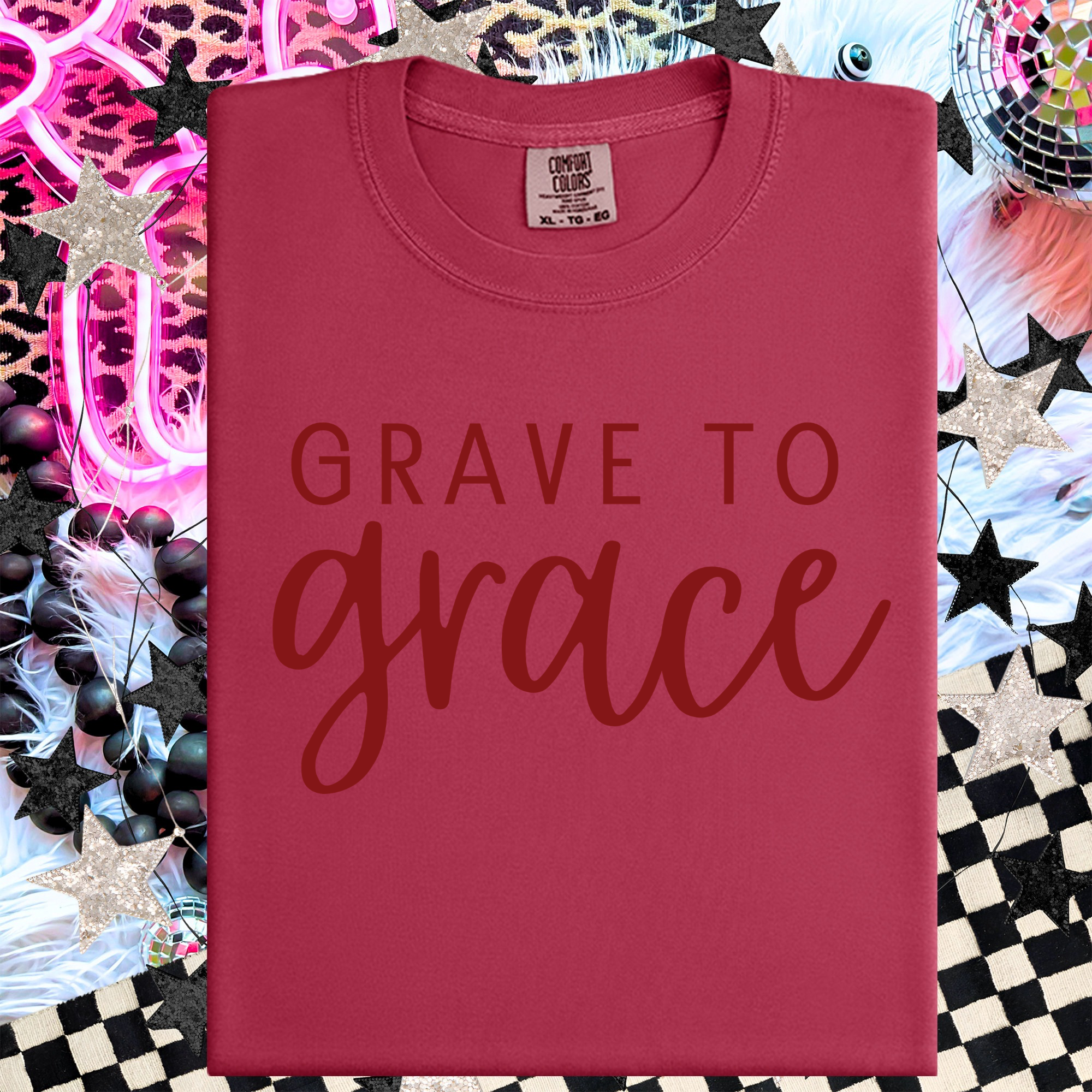 Grave to Grace Comfort Colors T-Shirt — Inspirational Faith Tee
