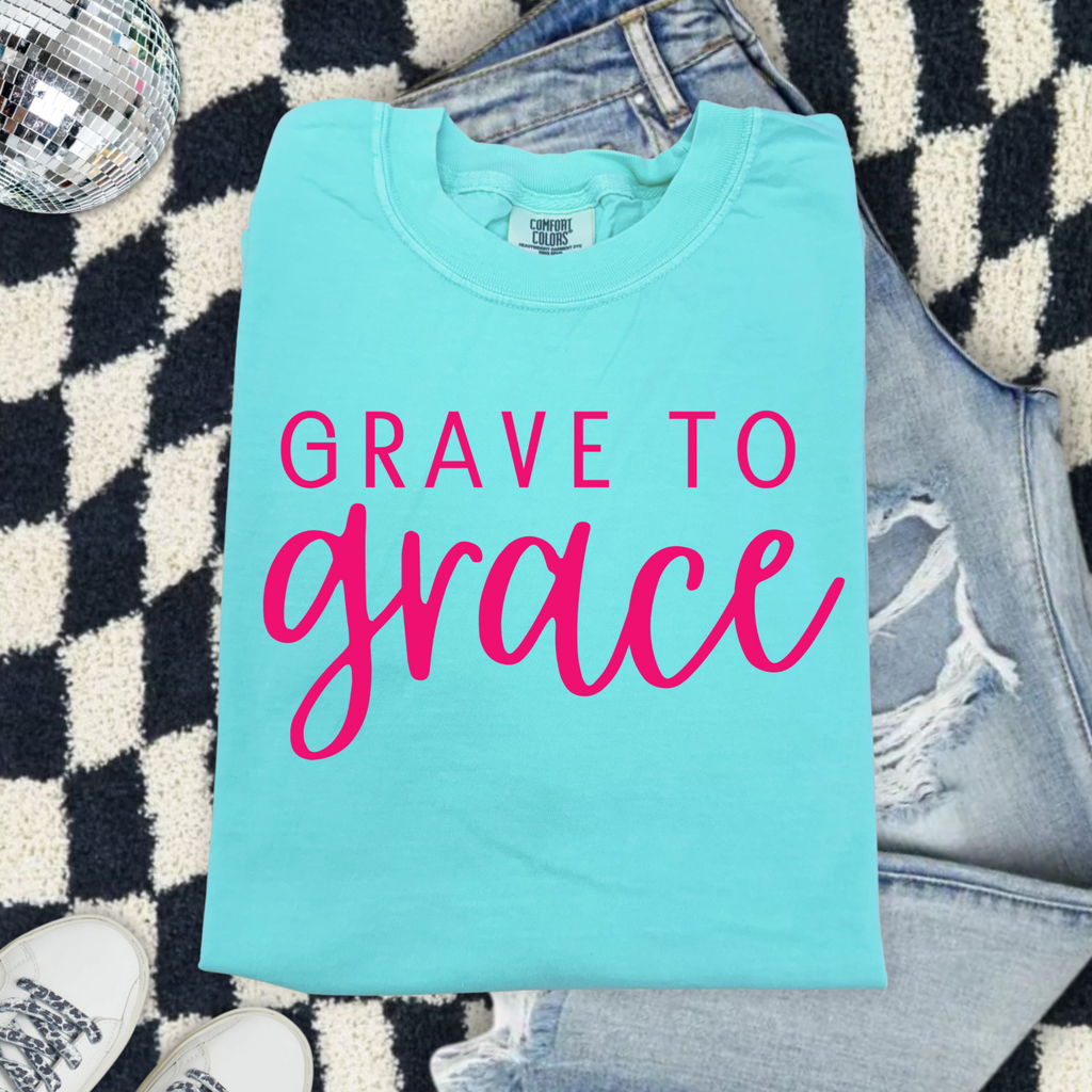 Grave to Grace Comfort Colors T-Shirt — Christian Inspirational Tee