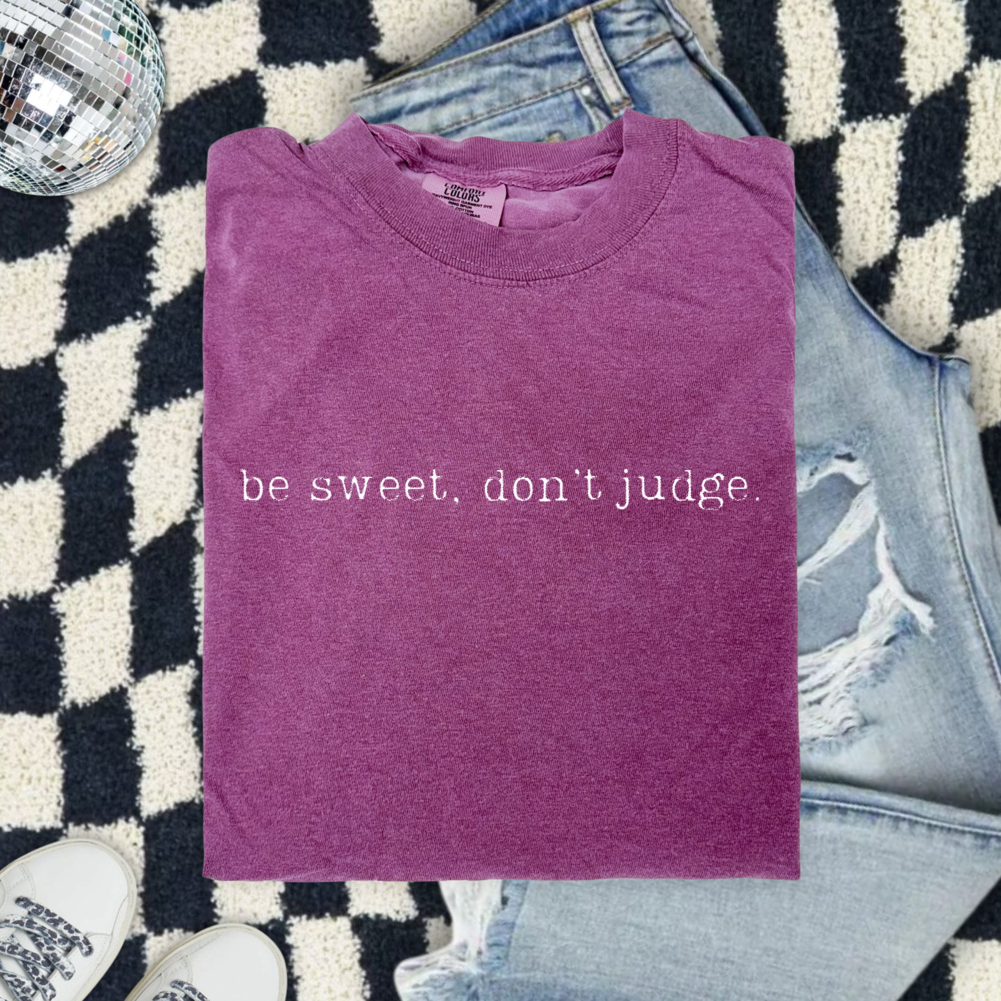 OkieMom Exclusive — "Y'all Be Sweet Don’t Judge" Comfort Colors Tee