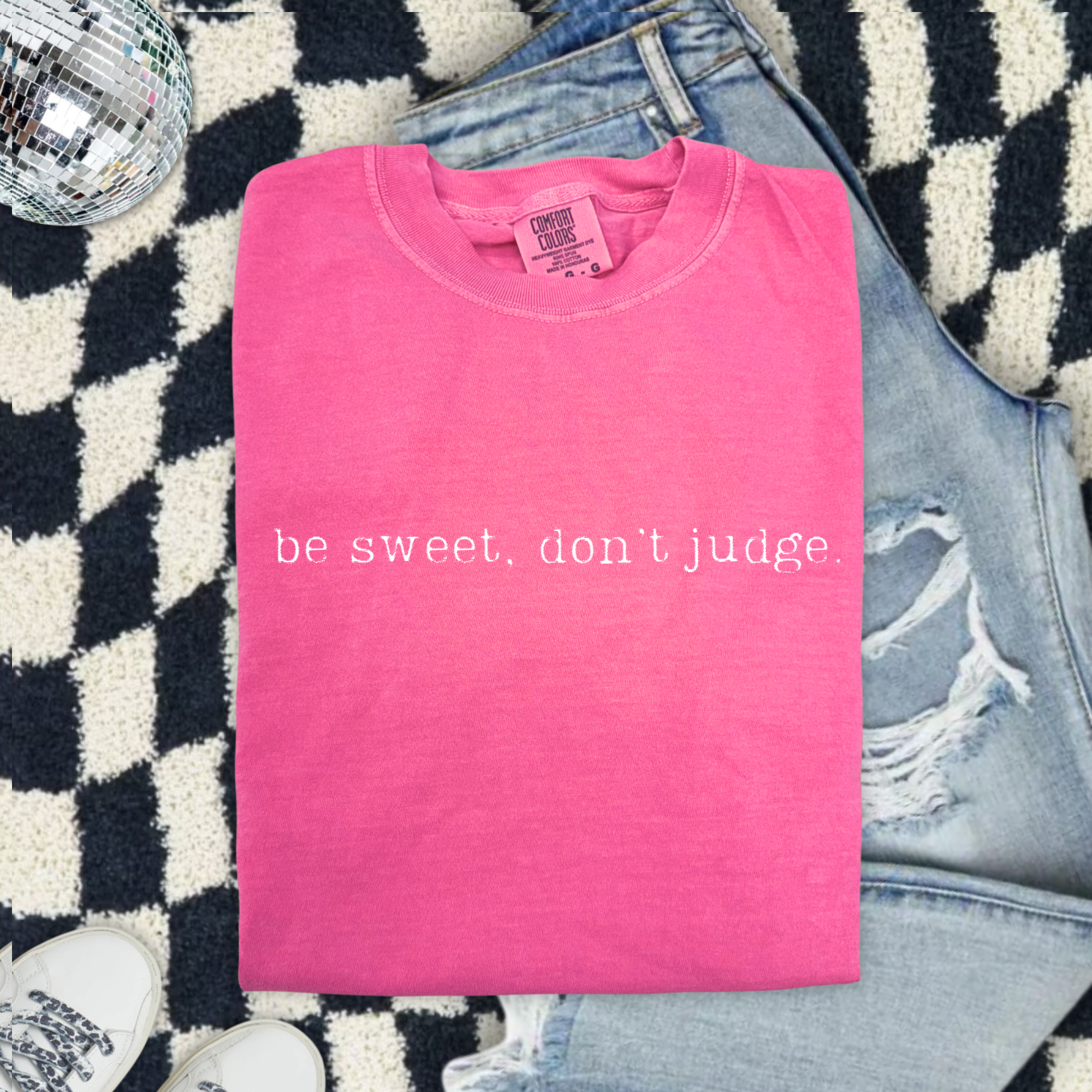 OkieMom Exclusive — "Y'all Be Sweet Don’t Judge" Comfort Colors Tee