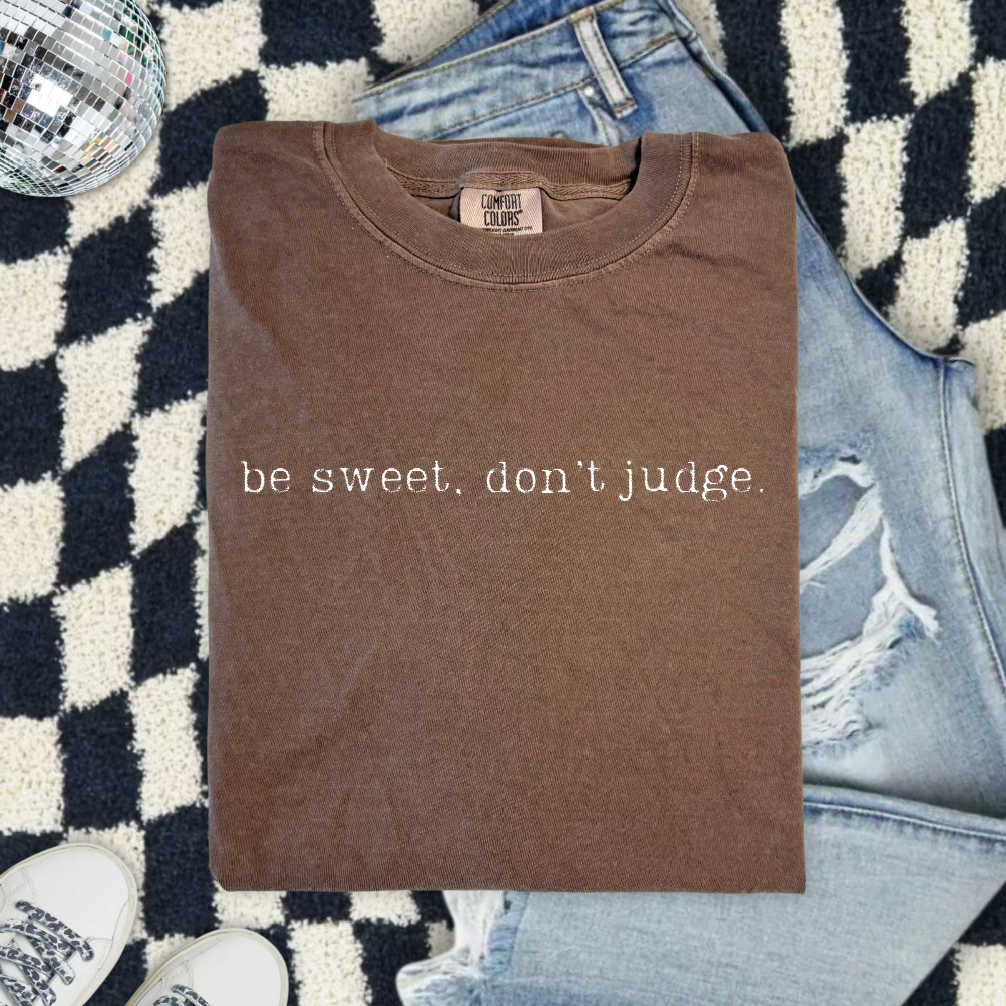 OkieMom Exclusive — "Y'all Be Sweet Don’t Judge" Comfort Colors Tee