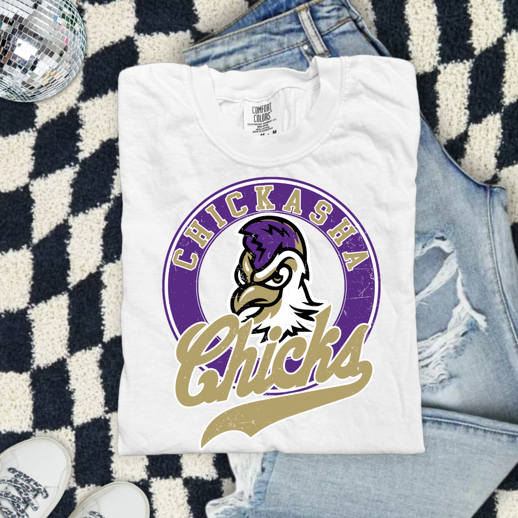 Vintage Mascot Chicks T-Shirt — Retro Sports Graphic Tee