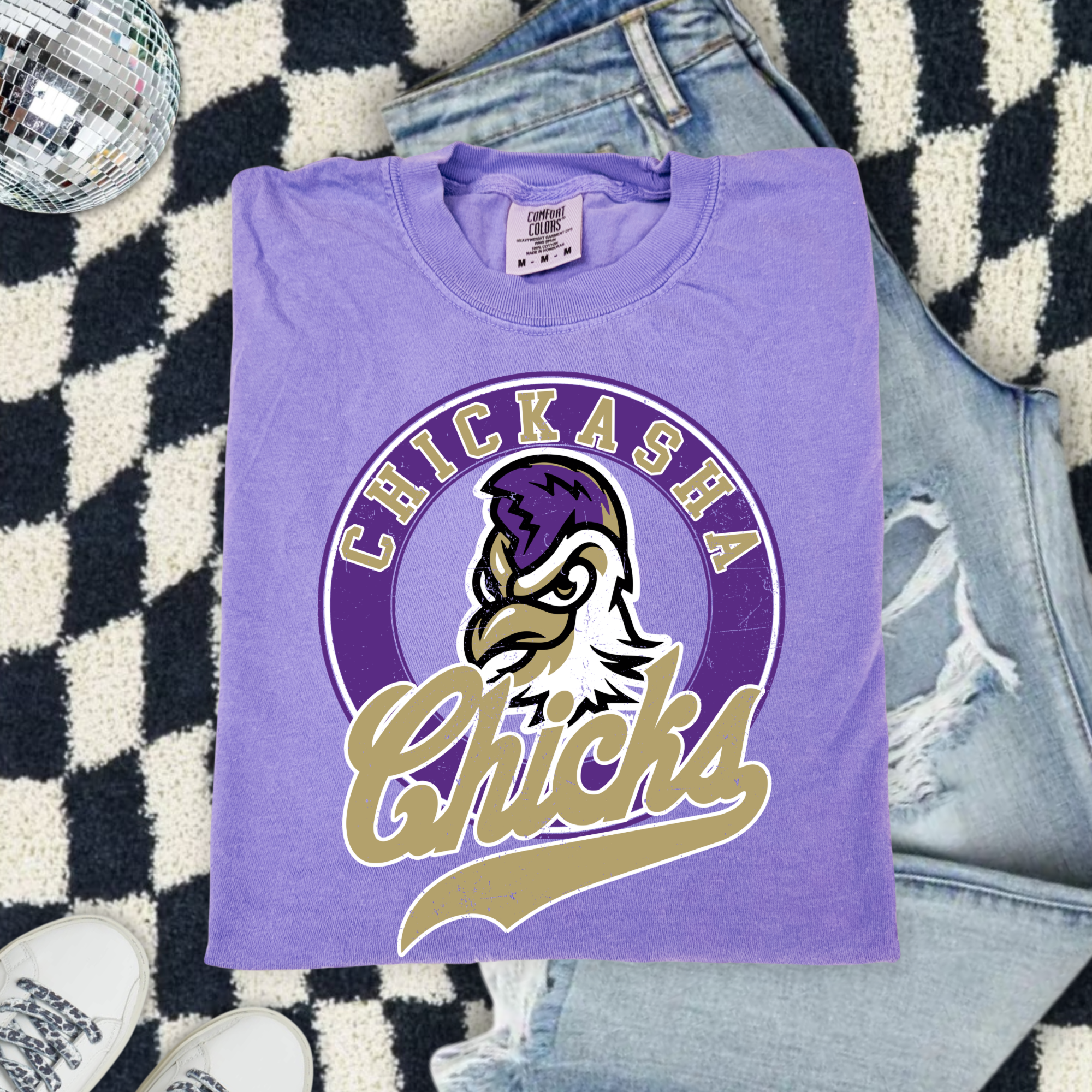 Vintage Mascot Chicks T-Shirt — Retro Sports Graphic Tee