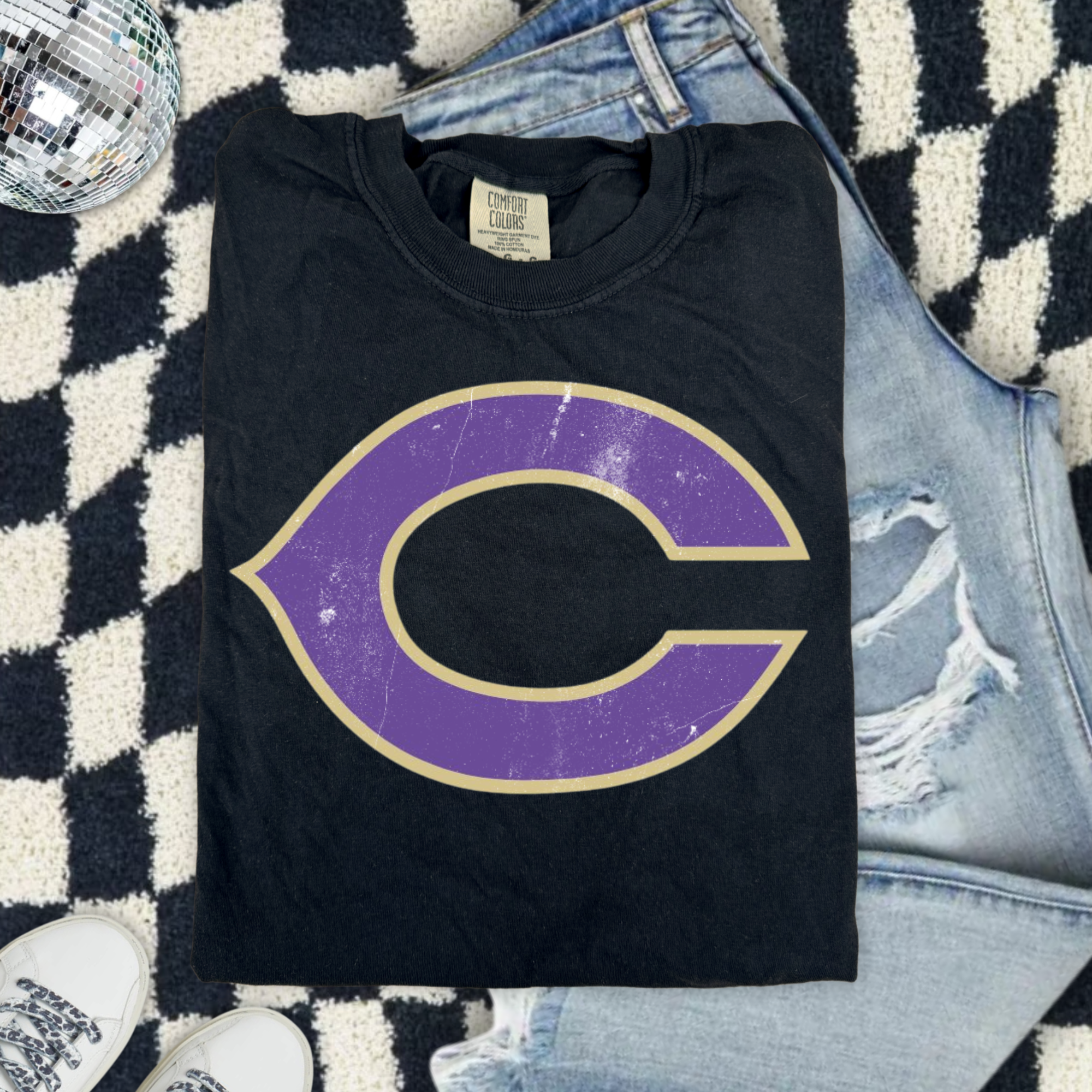 Vintage Chickasha Logo — Comfort Colors Tee