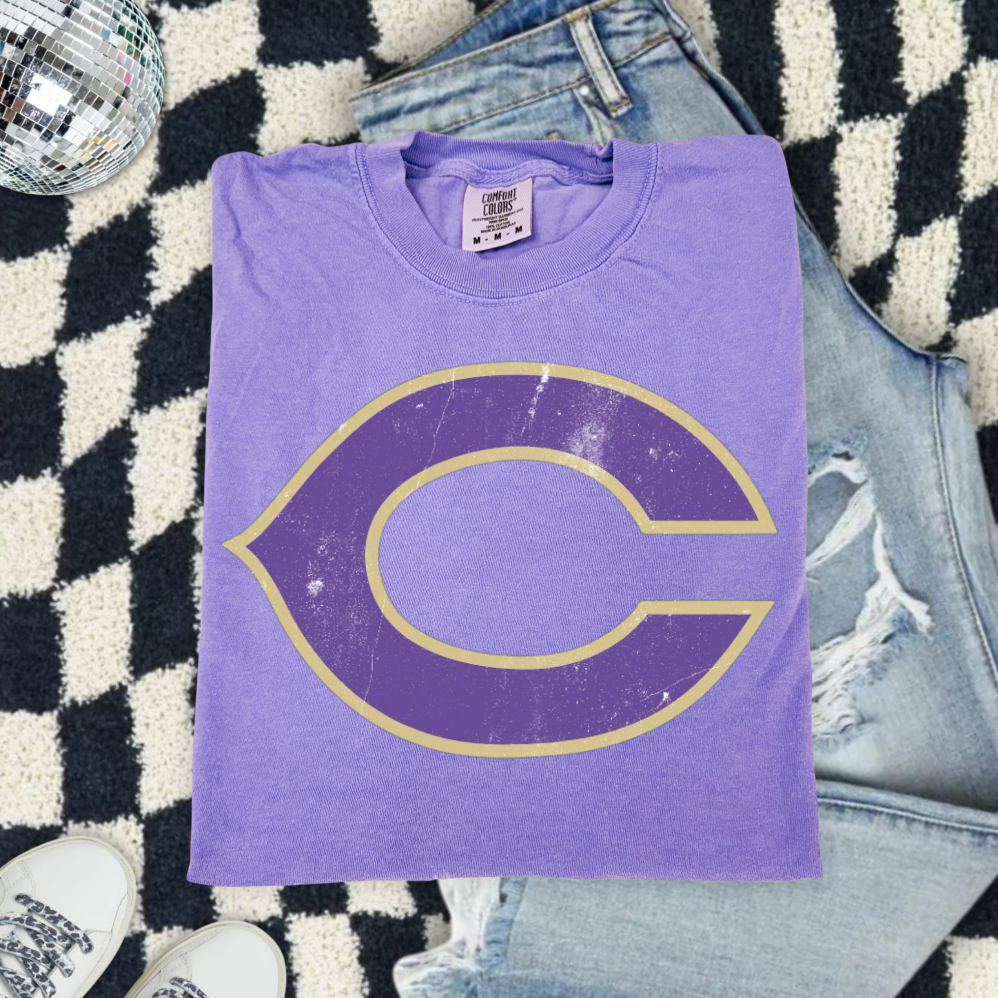 Vintage Chickasha Logo — Comfort Colors Tee