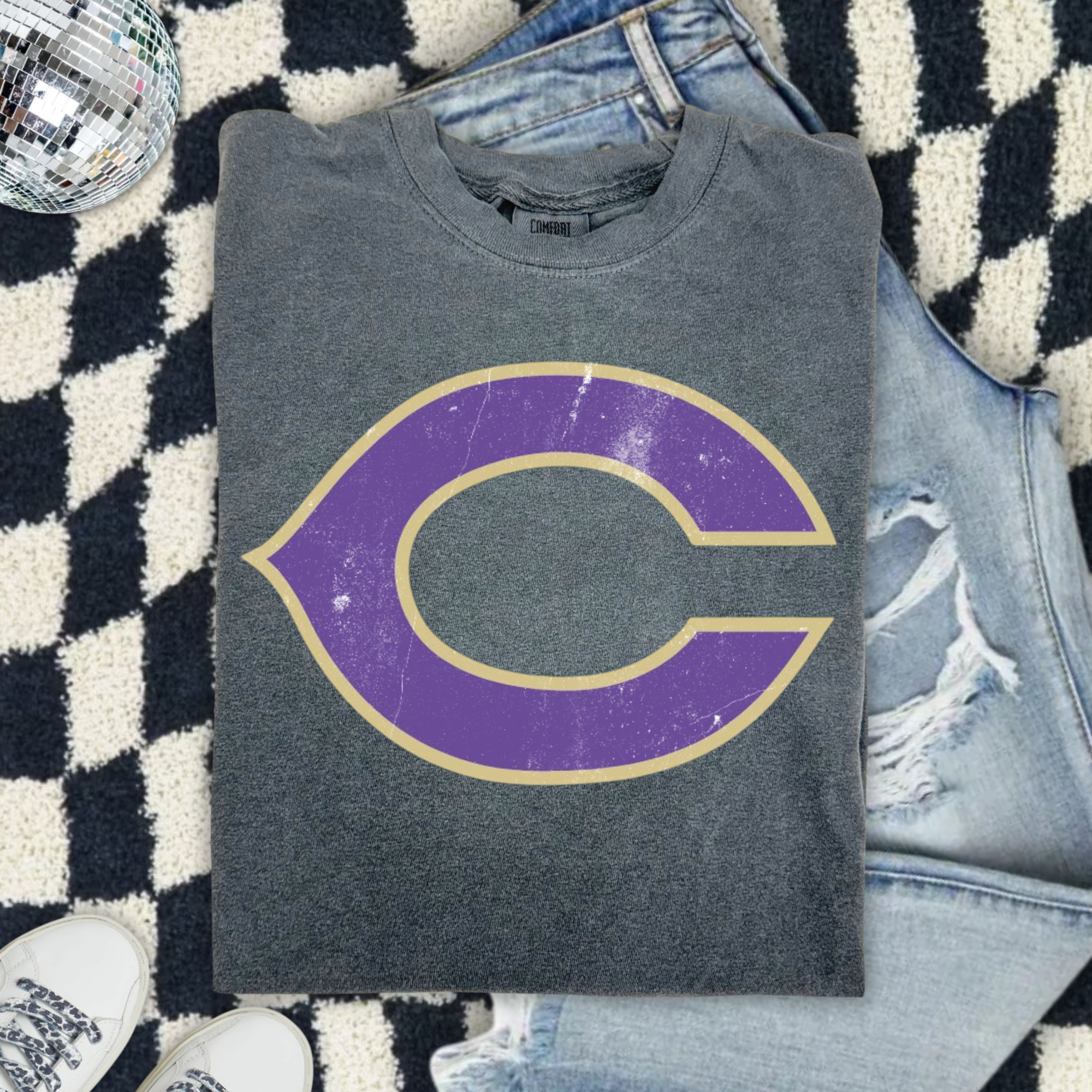 Vintage Chickasha Logo — Comfort Colors Tee