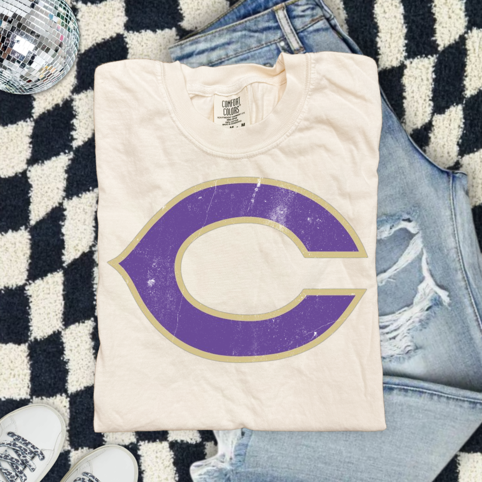 Vintage Chickasha Logo — Comfort Colors Tee