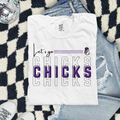 Chicks Graphic T-Shirt — 'Let's Go Chicks' Vintage Collegiate Tee