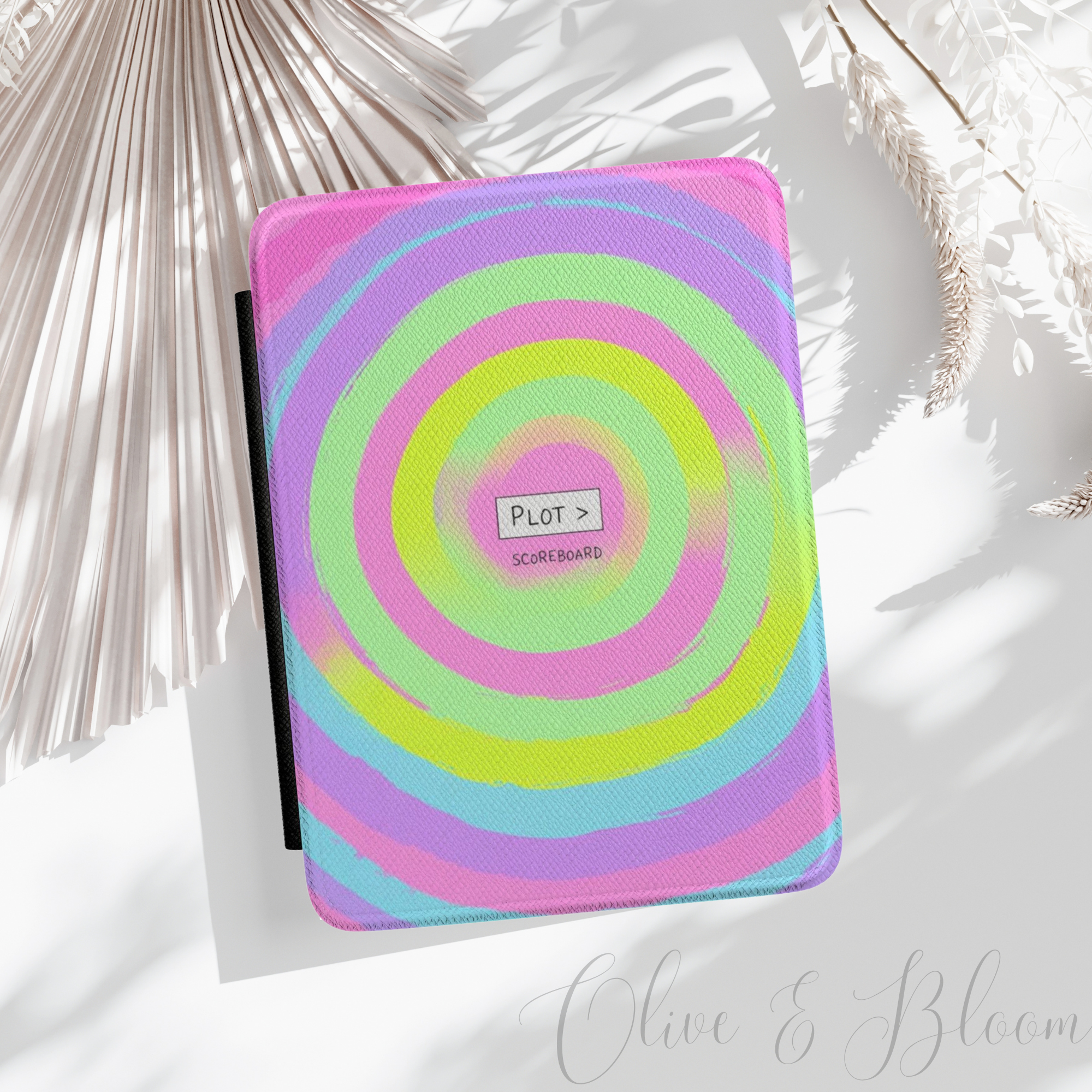 Kindle Case — Pastel Spiral "Plot" Protective Cover