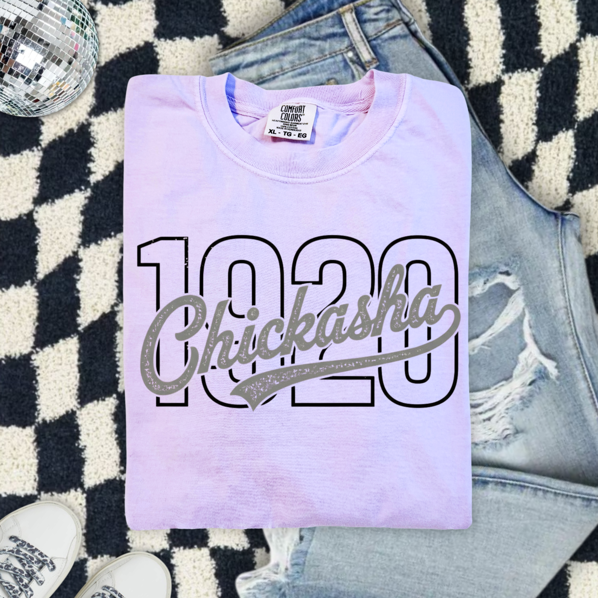 Chickasha 1920 Vintage Logo Comfort Colors T-Shirt