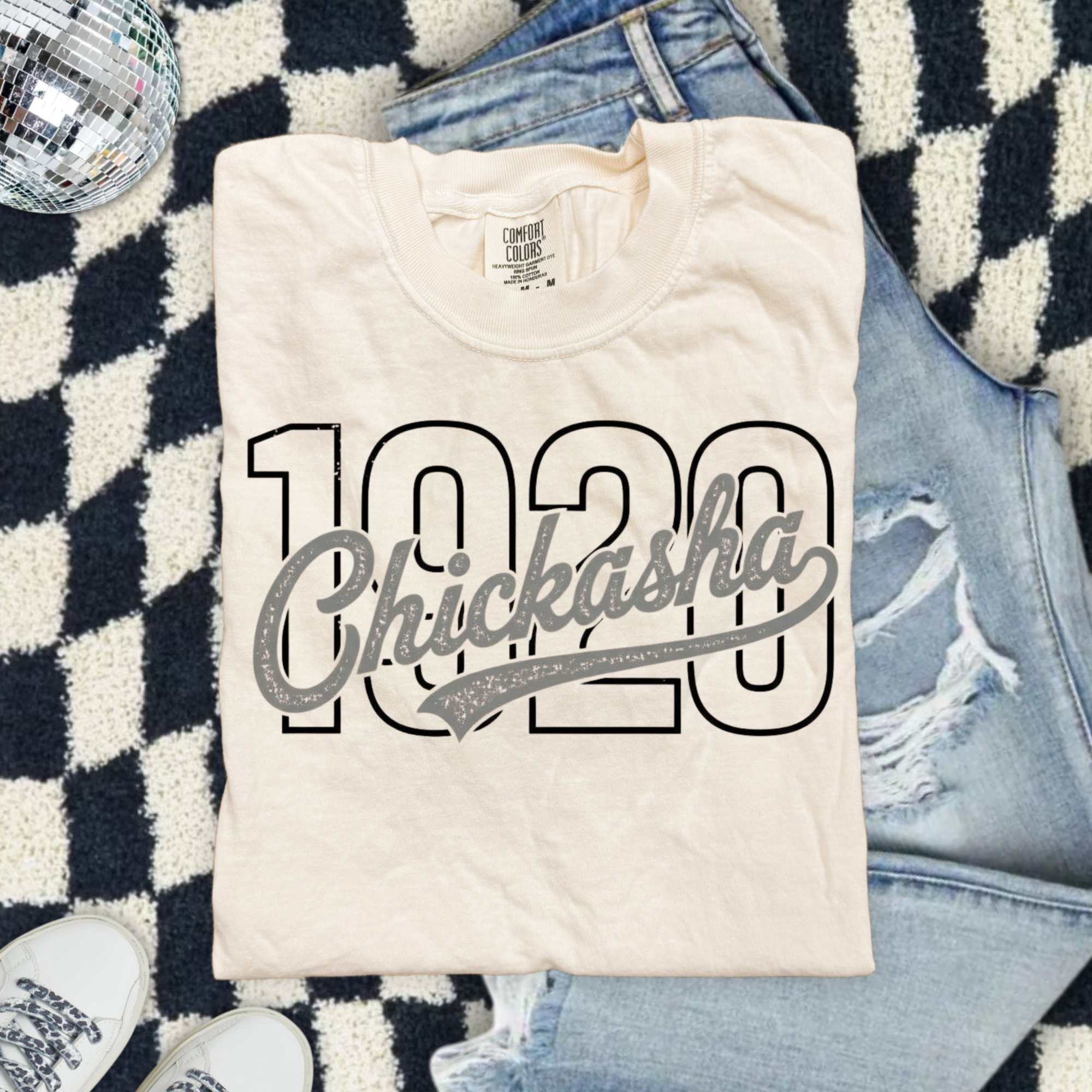 Chickasha 1920 Vintage Logo Comfort Colors T-Shirt