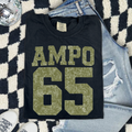 AMPO 65 Vintage Sports Tee — Distressed Graphic T-Shirt