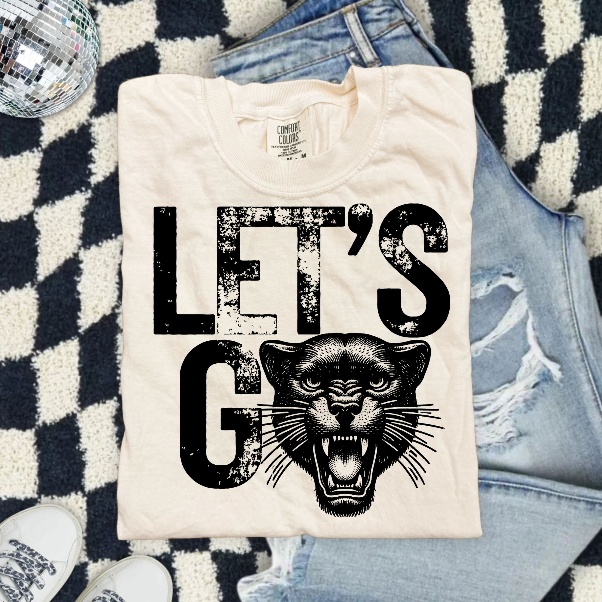 Let's Go Panther Graphic T‑Shirt — Vintage Tee
