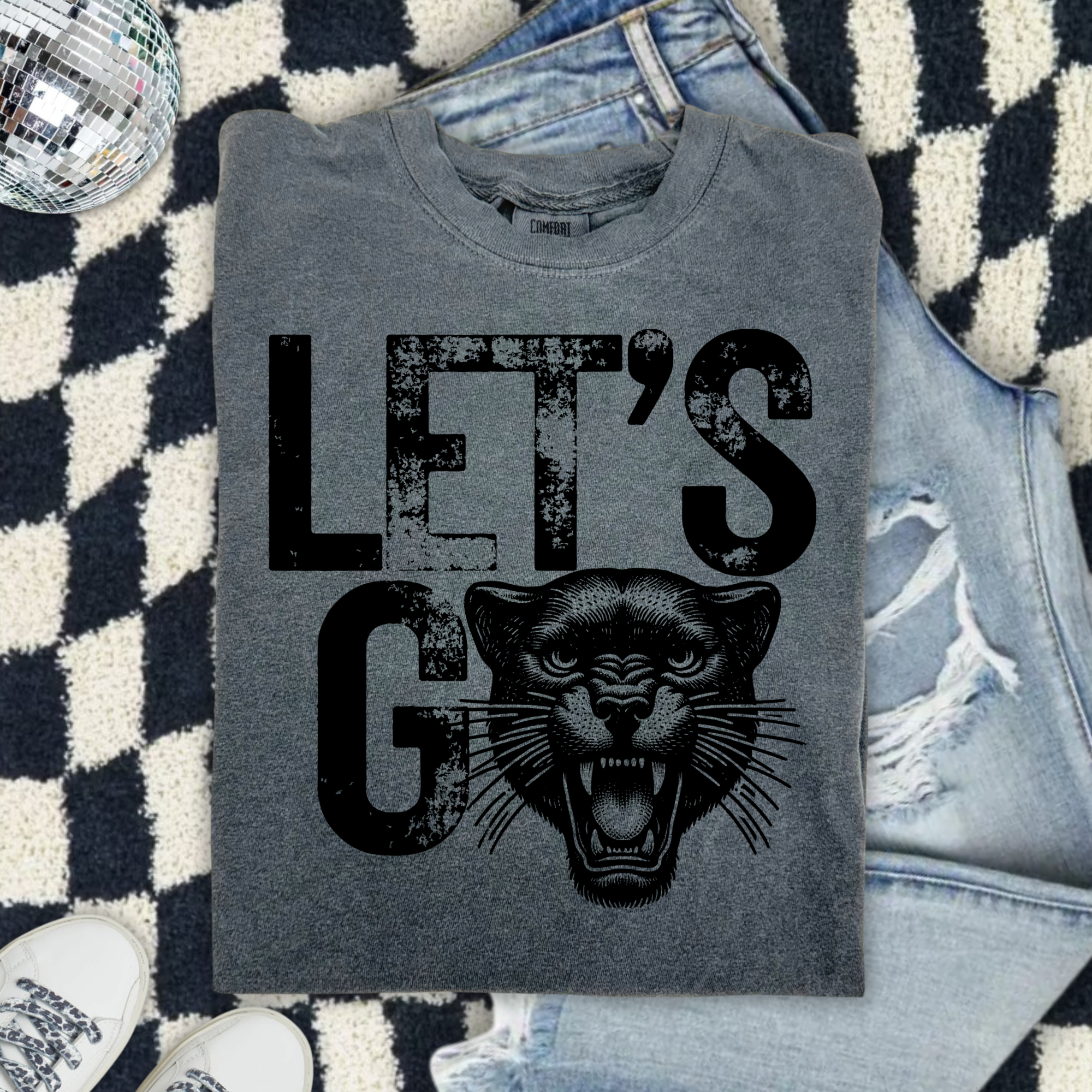 Let's Go Panther Graphic T‑Shirt — Vintage Tee