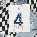 4th of July Stars Patriotic T-Shirt — Americana Flag Number Tee