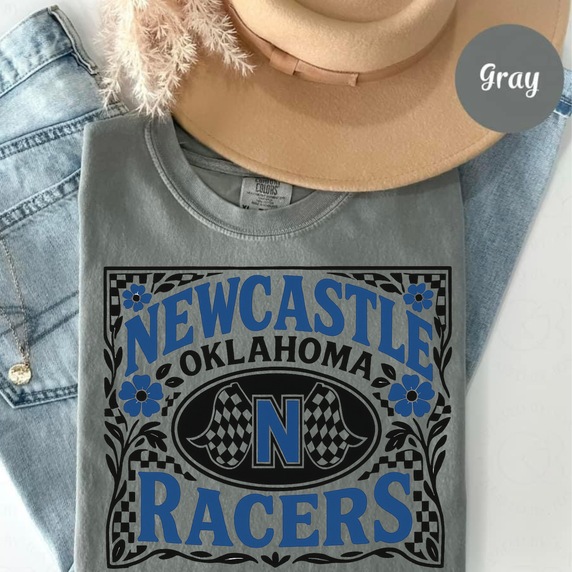 Newcastle Racers Oklahoma T-Shirt — Vintage Racing Graphic Tee