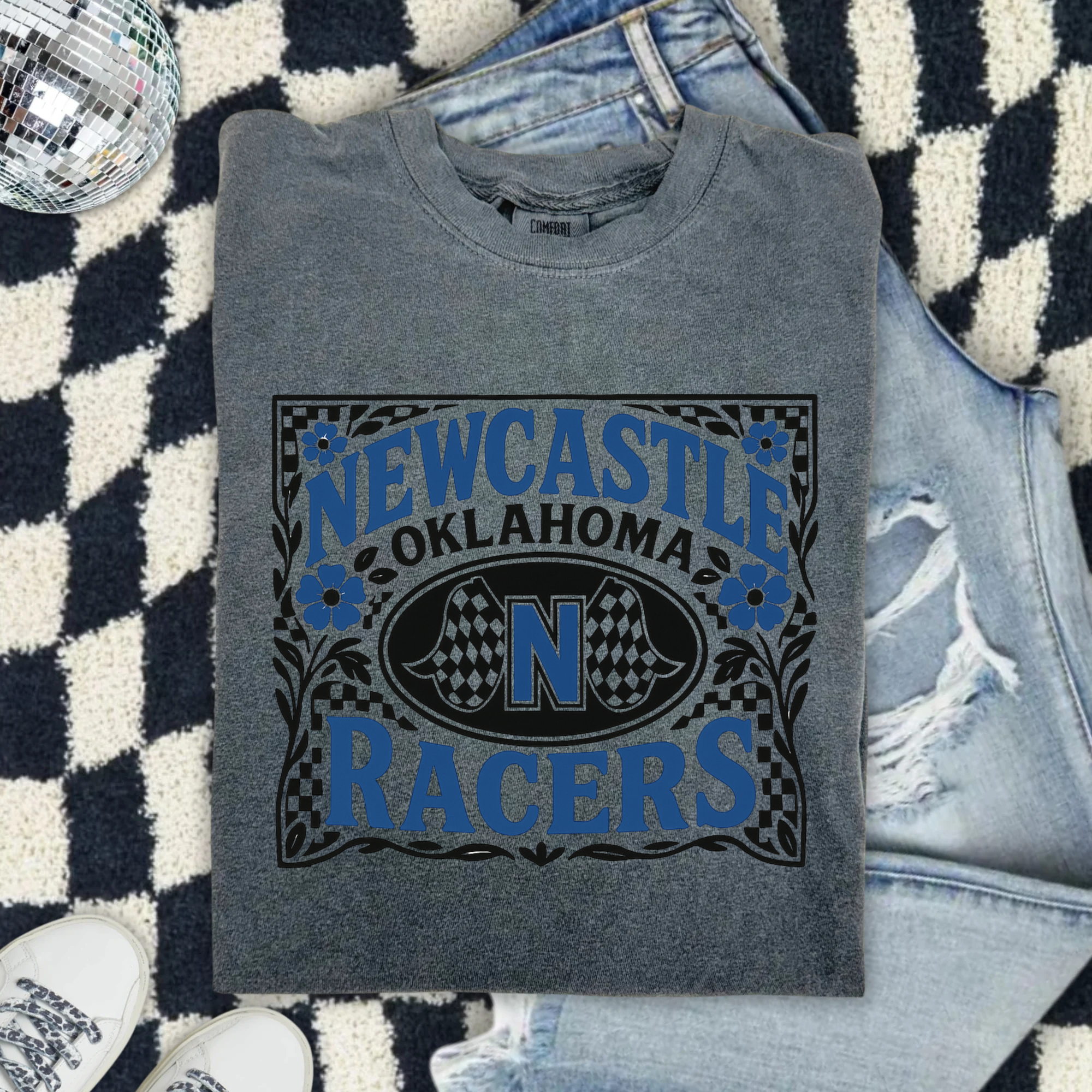 Newcastle Racers Oklahoma T-Shirt — Vintage Racing Graphic Tee