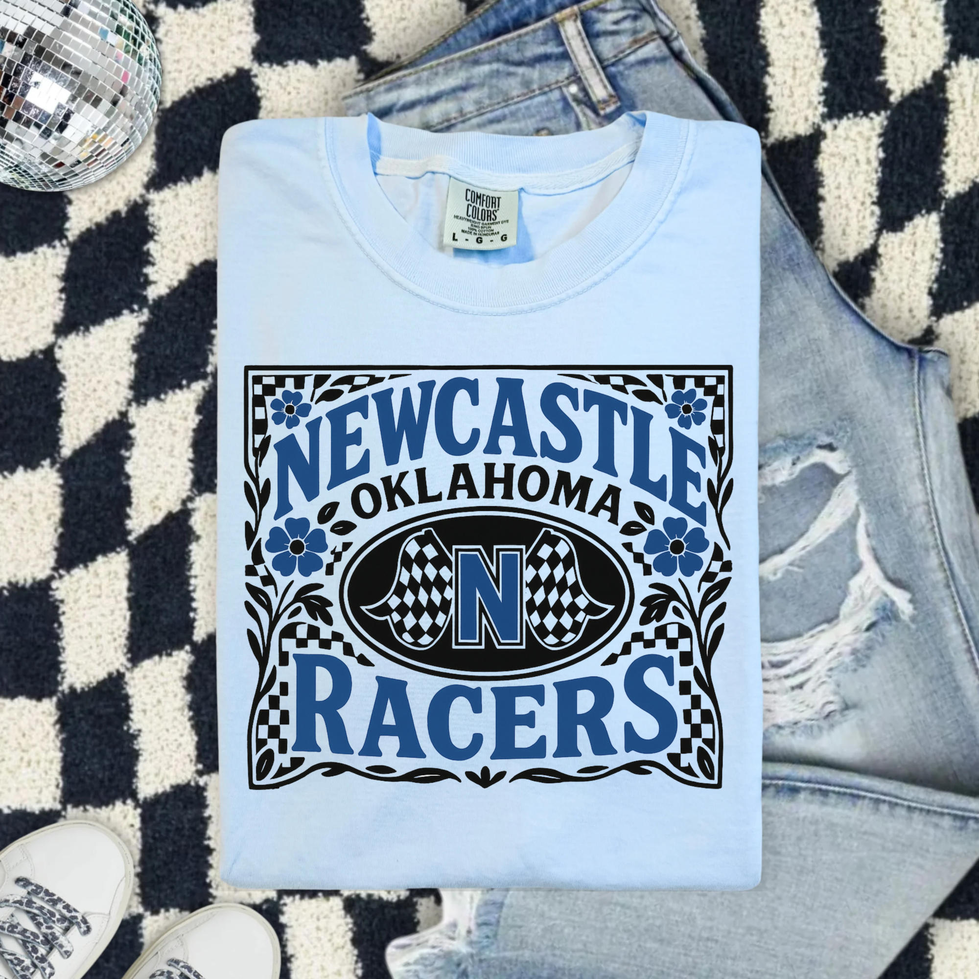 Newcastle Racers Oklahoma T-Shirt — Vintage Racing Graphic Tee