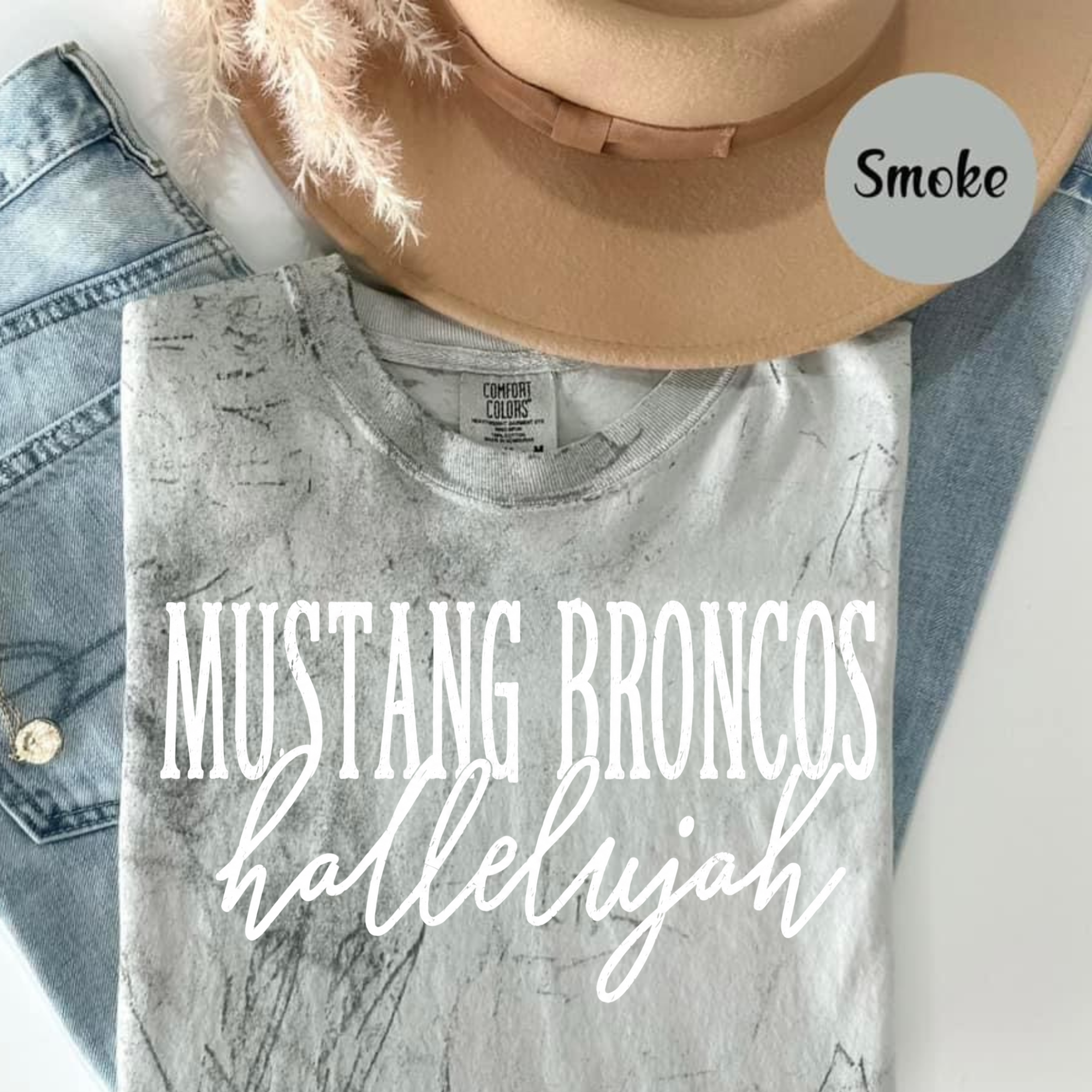 Mustang Broncos Hallelujah - Marble Wash T-Shirt