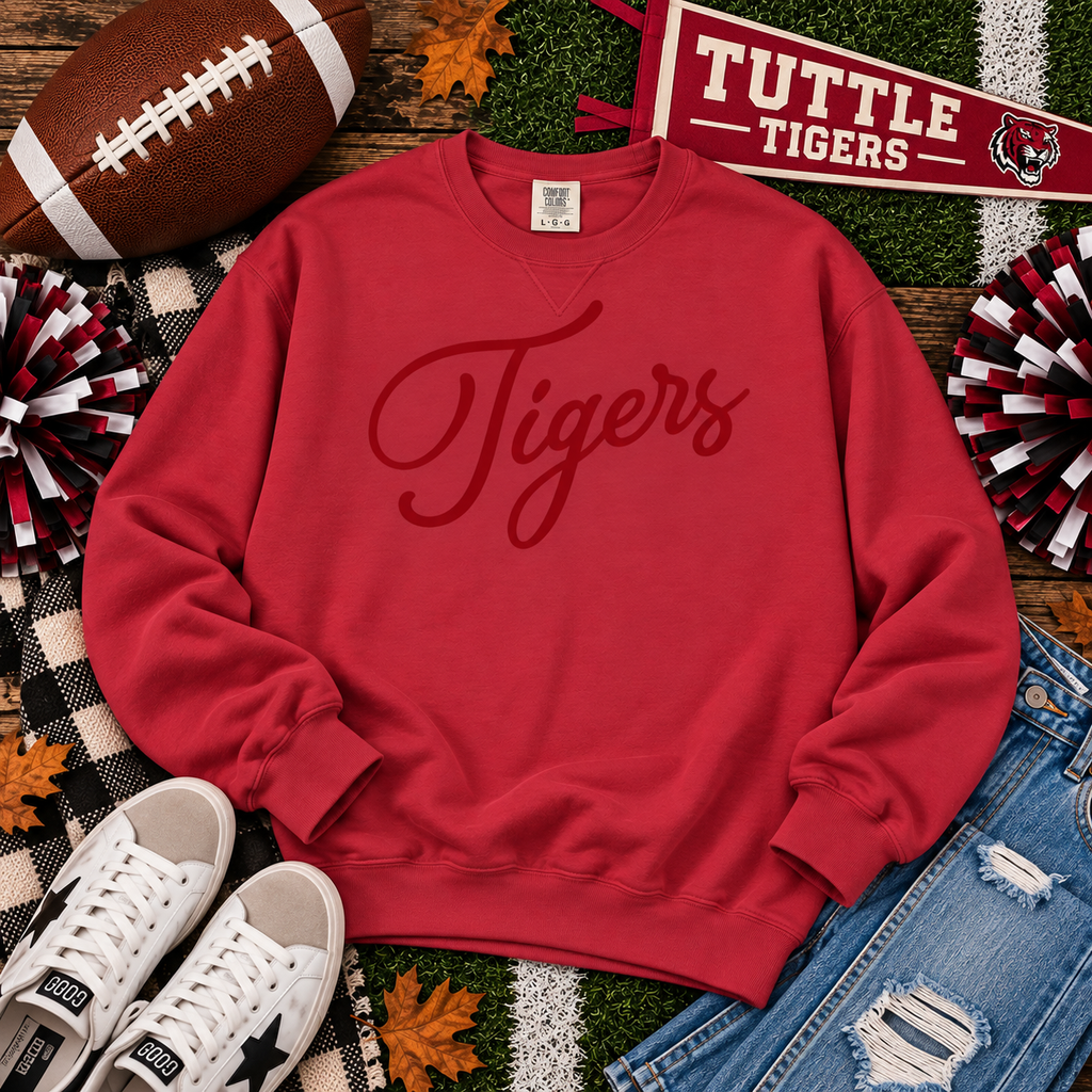Tigers Sweatshirt — Vintage Script Team Cozy Pullover
