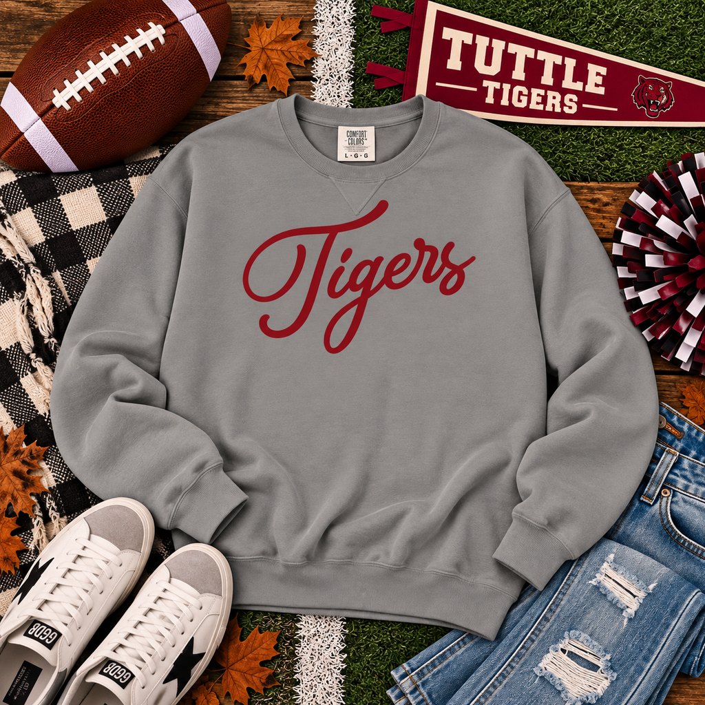 Tigers Sweatshirt — Vintage Script Team Cozy Pullover