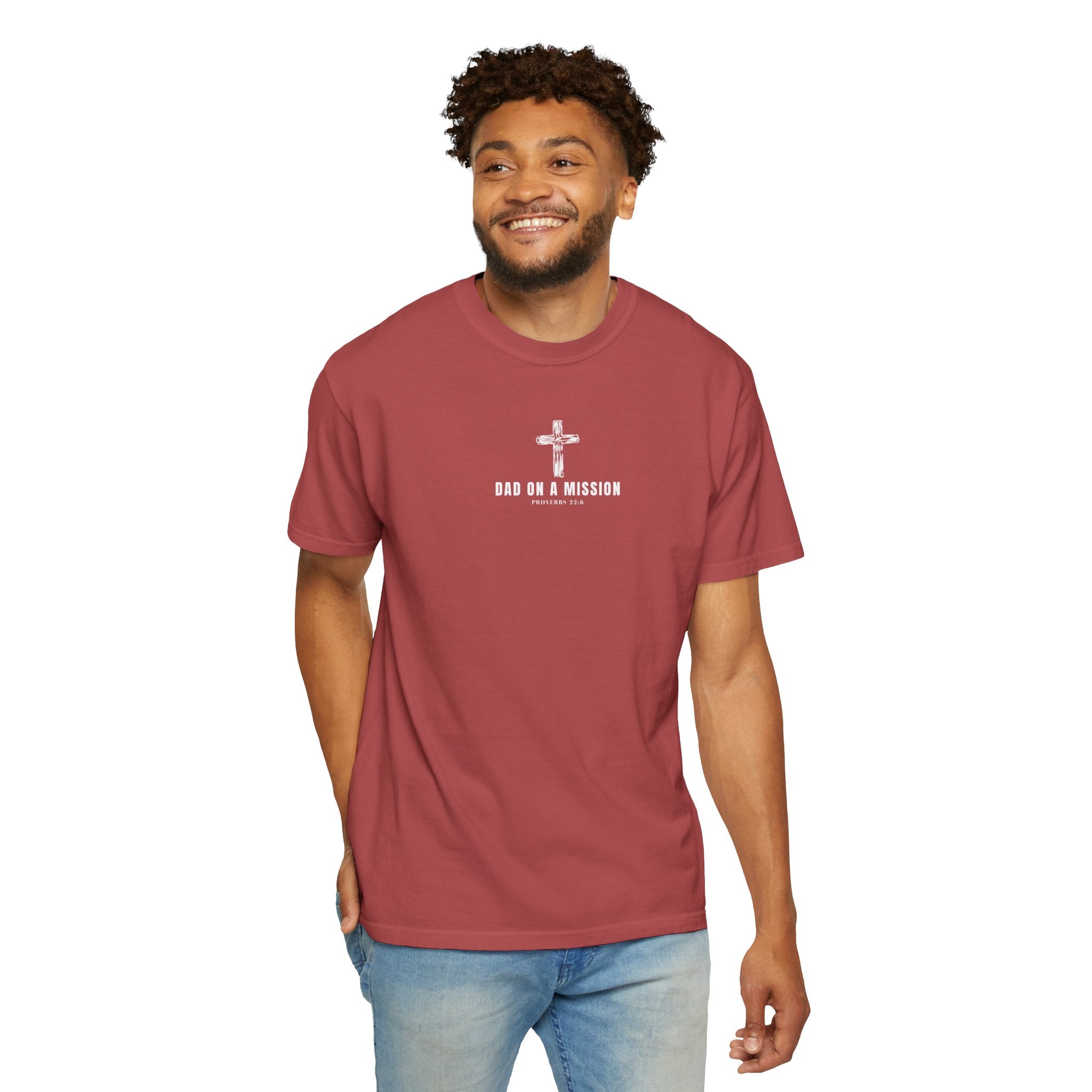 Dad on a Mission T-Shirt — Christian Cross Faith Tee for Fathers, Father’s Day Gift