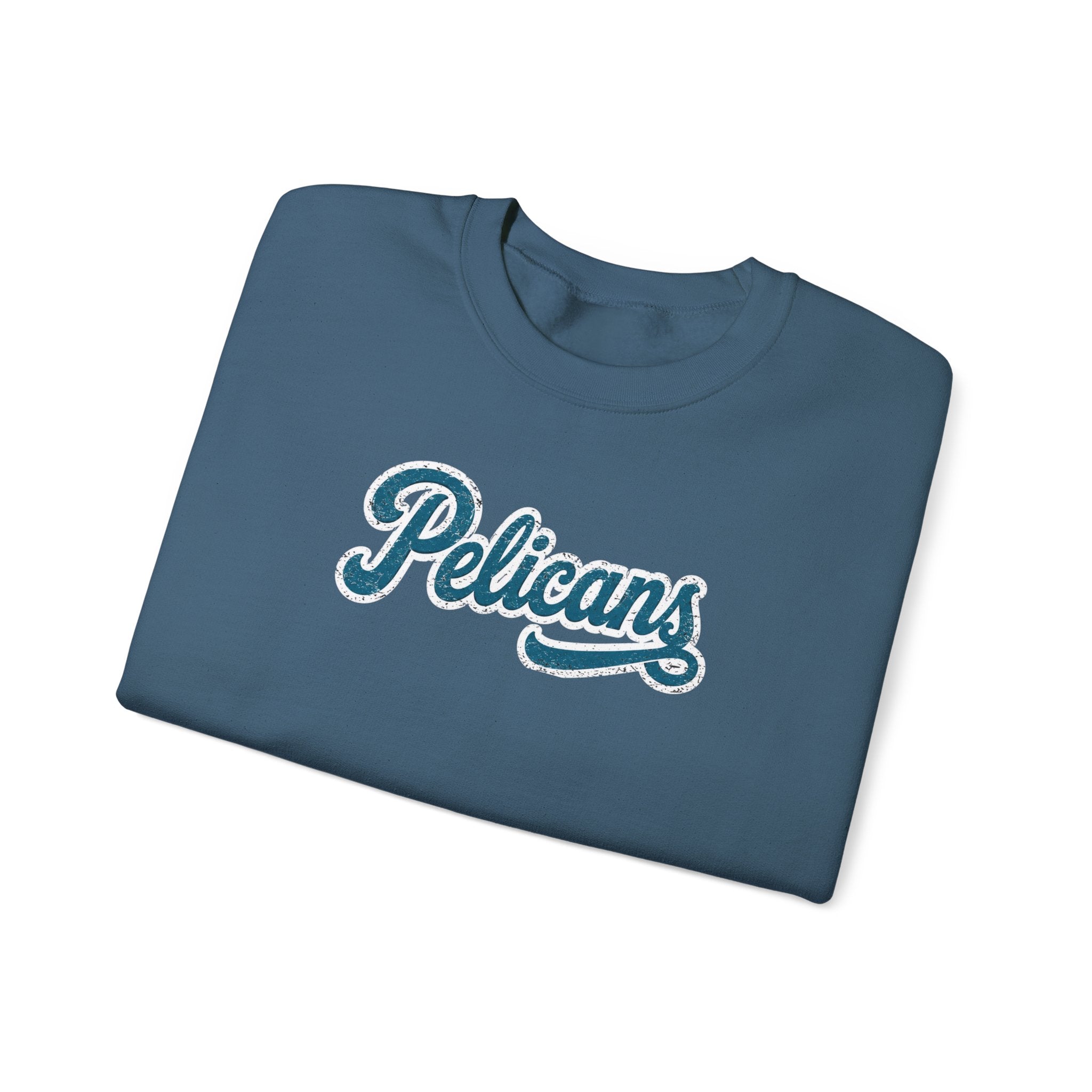 Pelicans Script Gildan Adult Crewneck Sweatshirt
