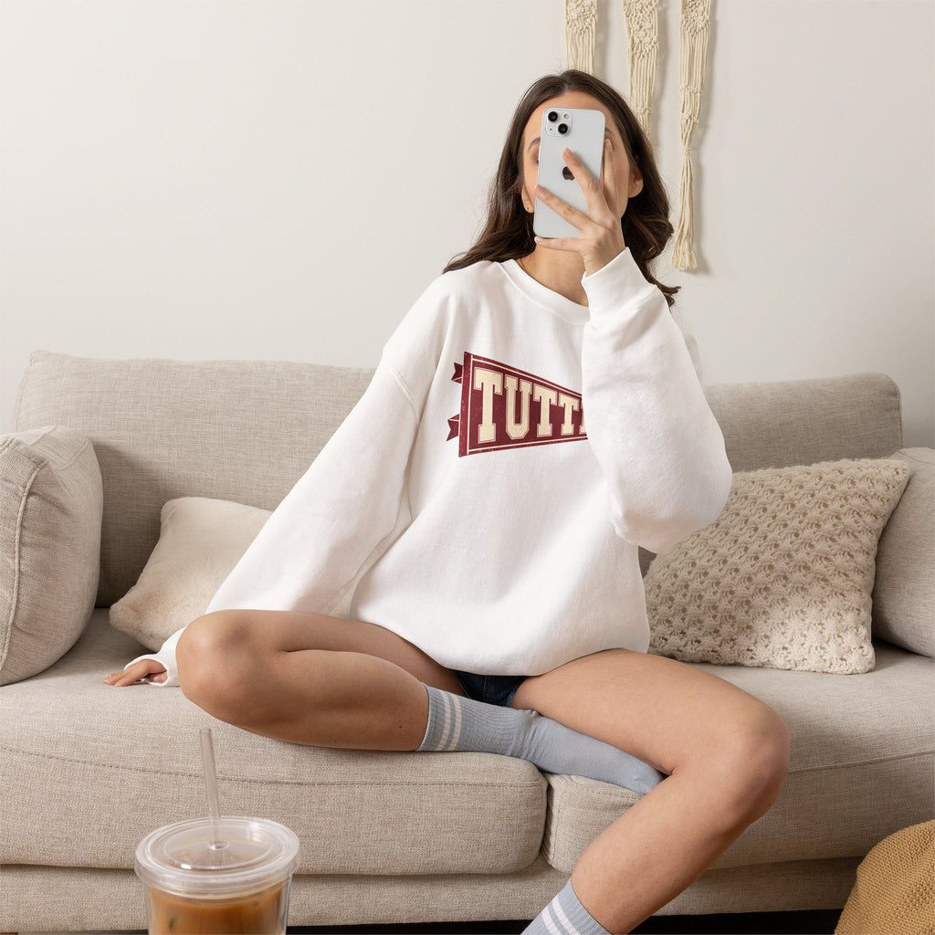 Tuttle Vintage Varsity Pennant Crewneck Sweatshirt