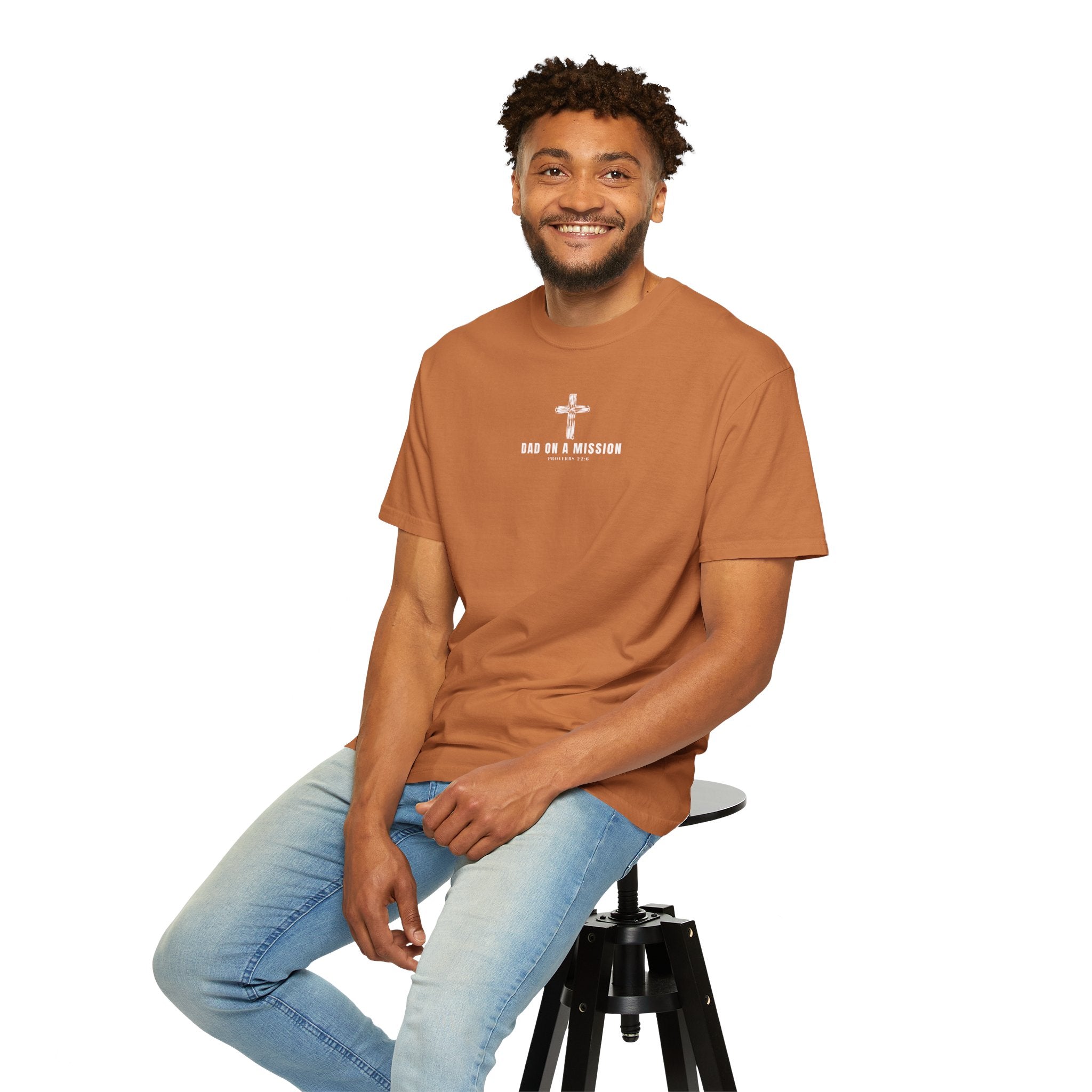 Dad on a Mission T-Shirt — Christian Cross Faith Tee for Fathers, Father’s Day Gift