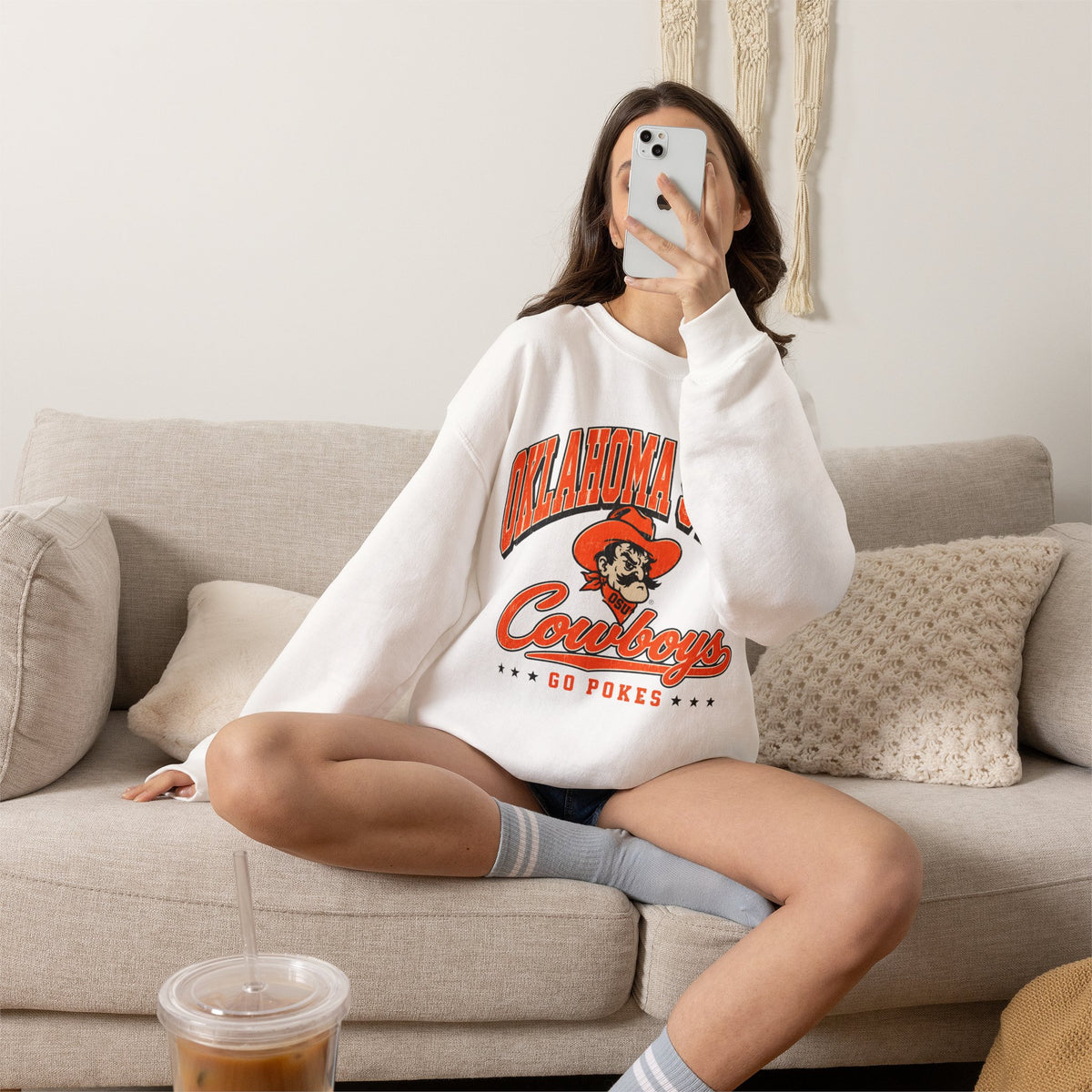 Oklahoma State Cowboys Crewneck Sweatshirt – Vintage Logo