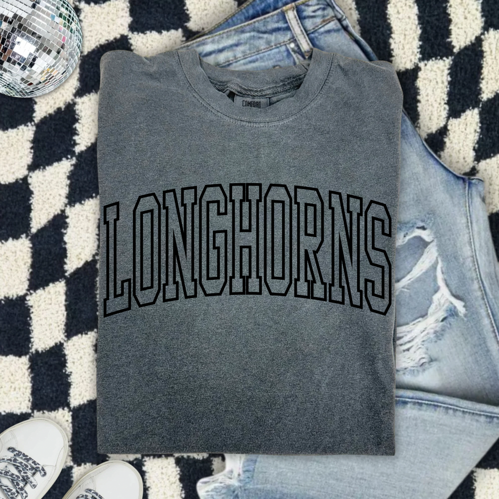 Longhorns Arch Logo T-Shirt — Classic College Style Tee