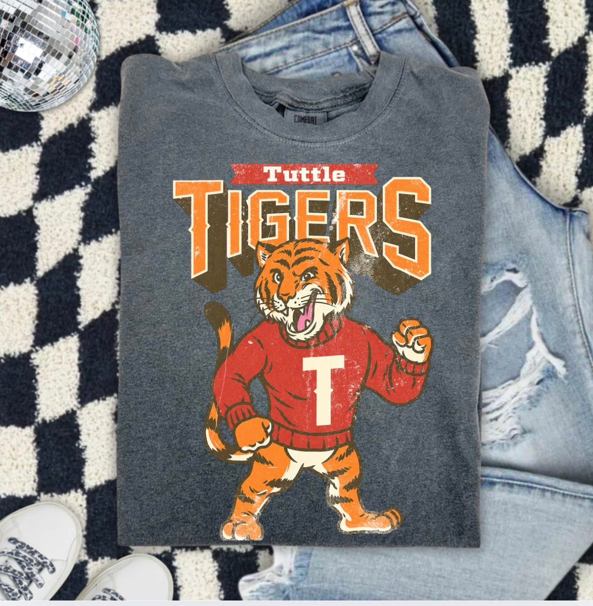 Tuttie Tigers Vintage Mascot T-Shirt