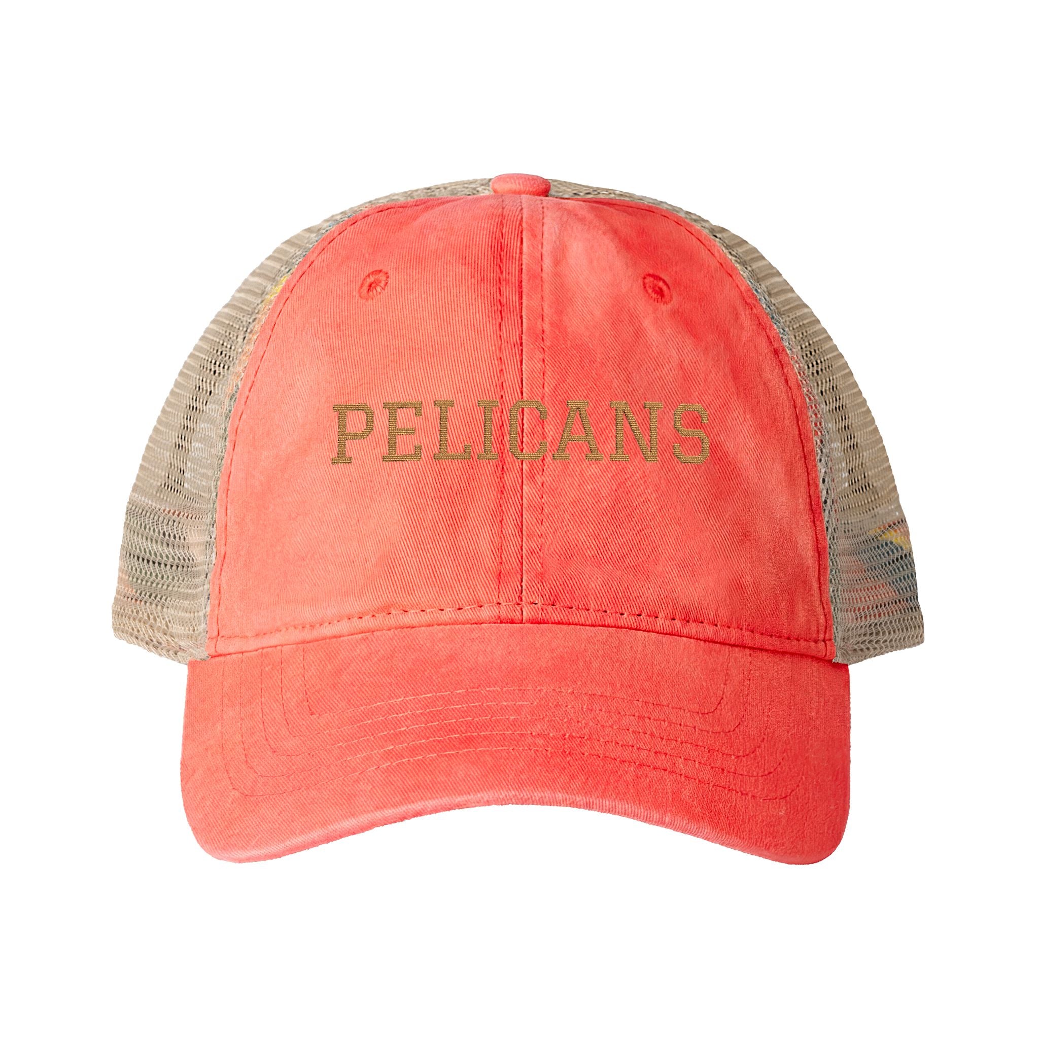 Pelicans Women's Embroidered Washed Mesh-Back Cap