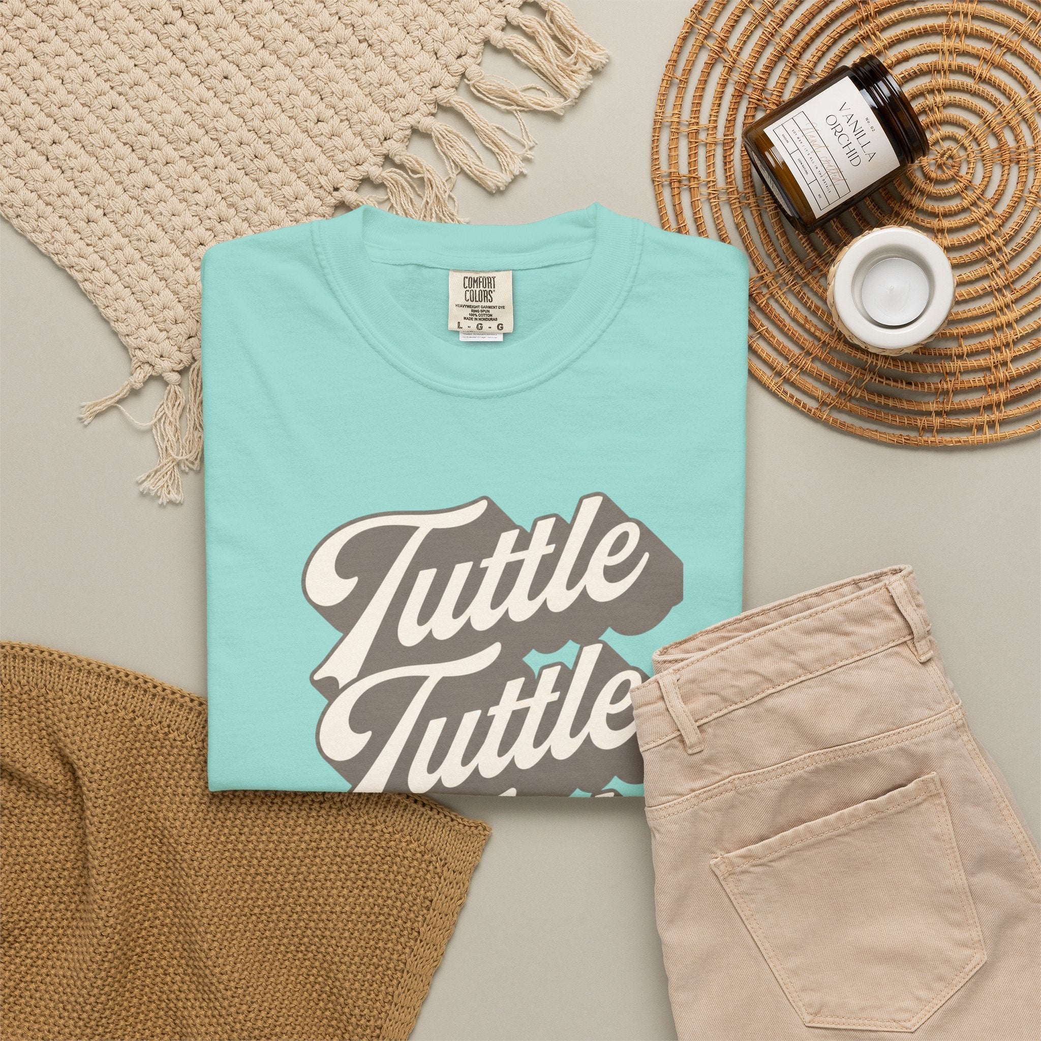 T-Shirt — Retro Script "Tuttle Tuttle Tuttle" Graphic Tee