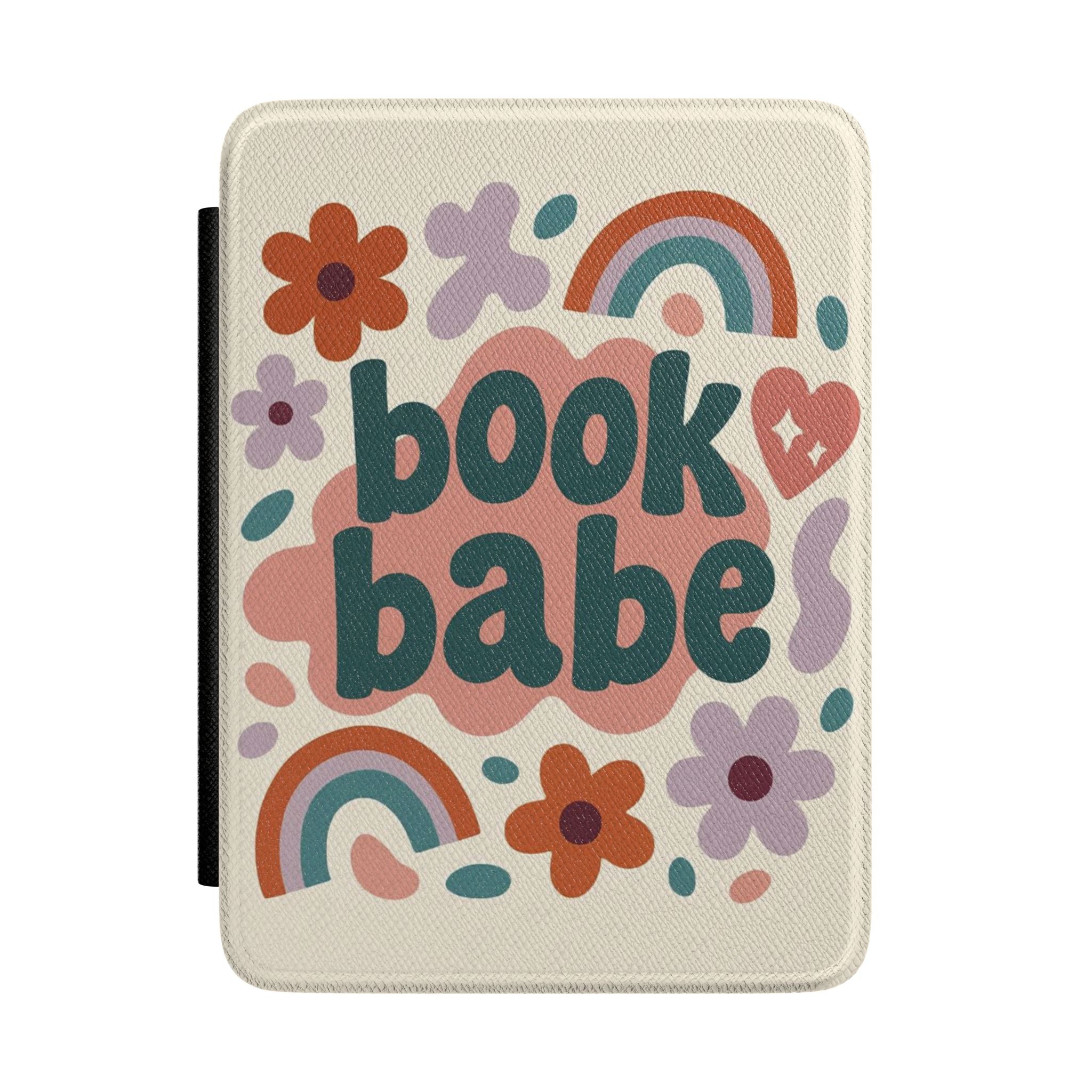 Kindle Case - "Book Babe" Floral Rainbow Reader Cover