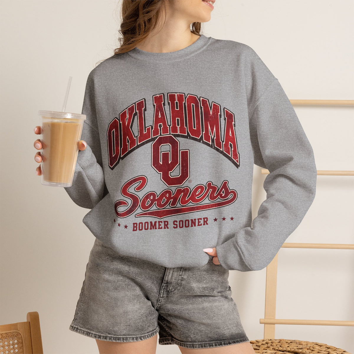 Sooners Crewneck Sweatshirt – Oklahoma OU Vintage Collegiate Pullover