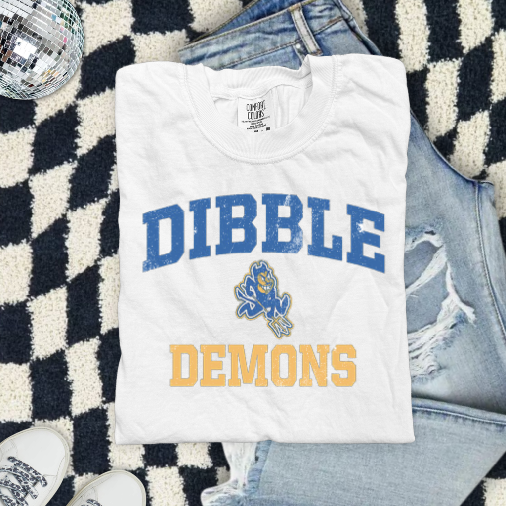 Dibble Demons Vintage-Style T-Shirt — School Mascot Tee