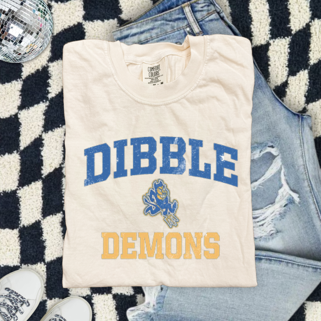 Dibble Demons Vintage-Style T-Shirt — School Mascot Tee