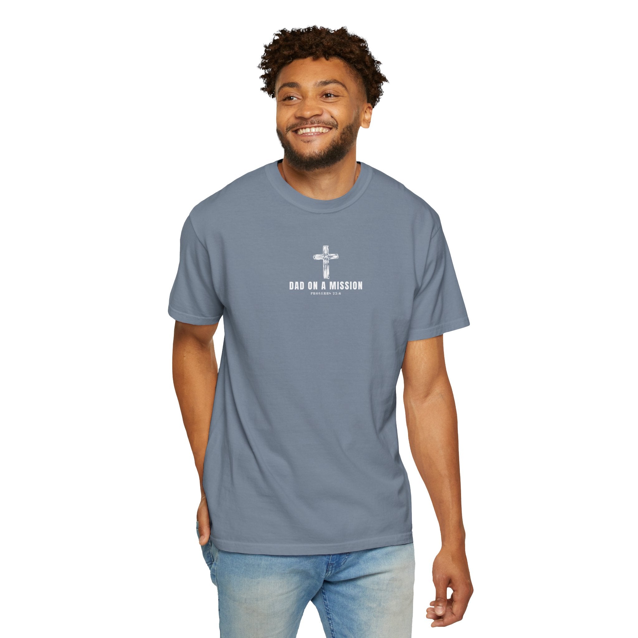 Dad on a Mission T-Shirt — Christian Cross Faith Tee for Fathers, Father’s Day Gift