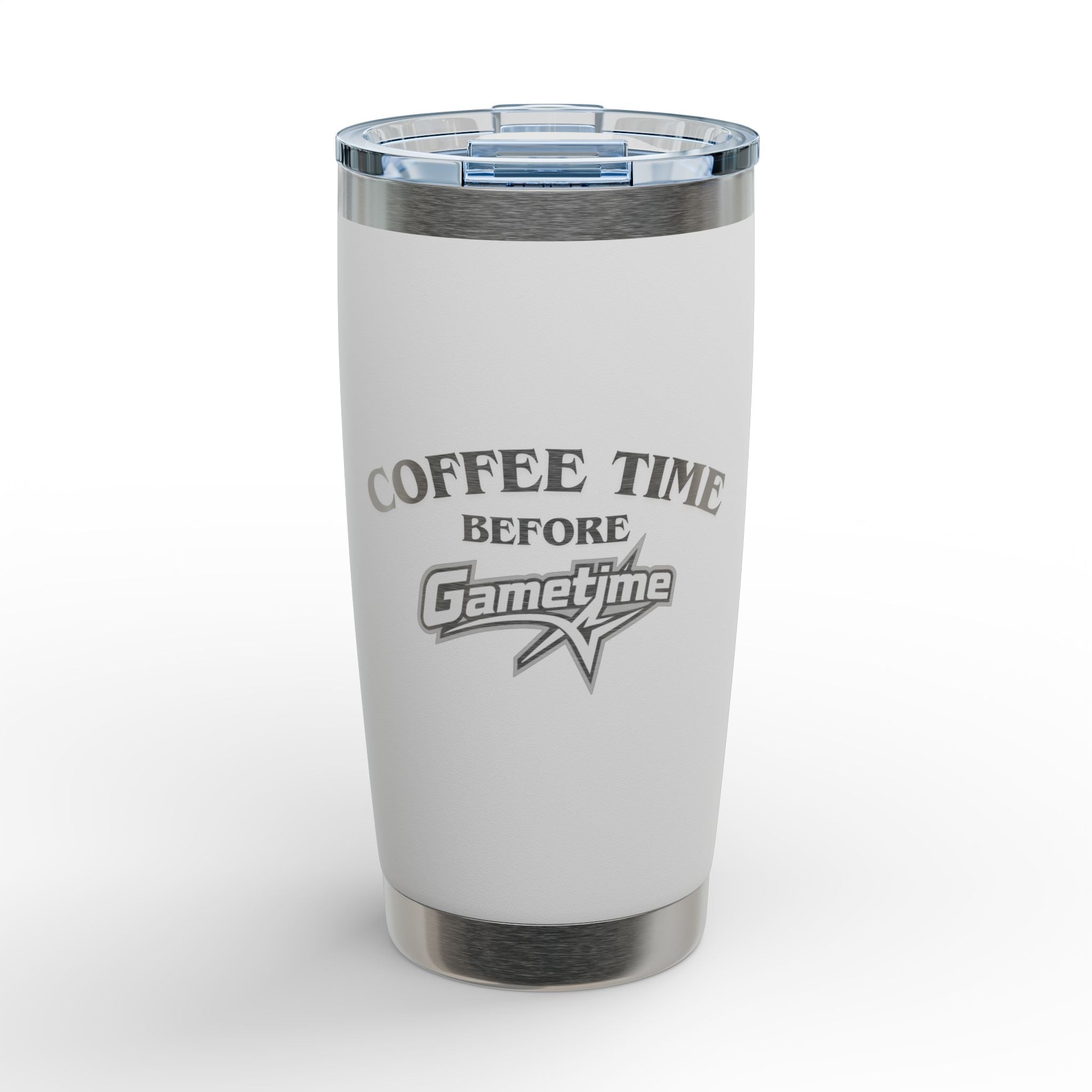 Coffee Time Before Gametime 20oz Engraved Tumbler